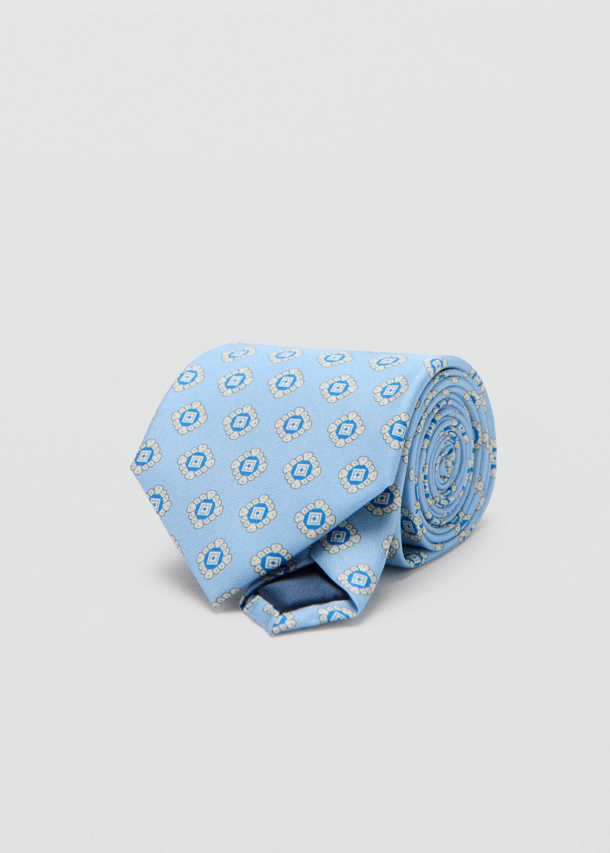 100% silk patterned tie - Medium plane