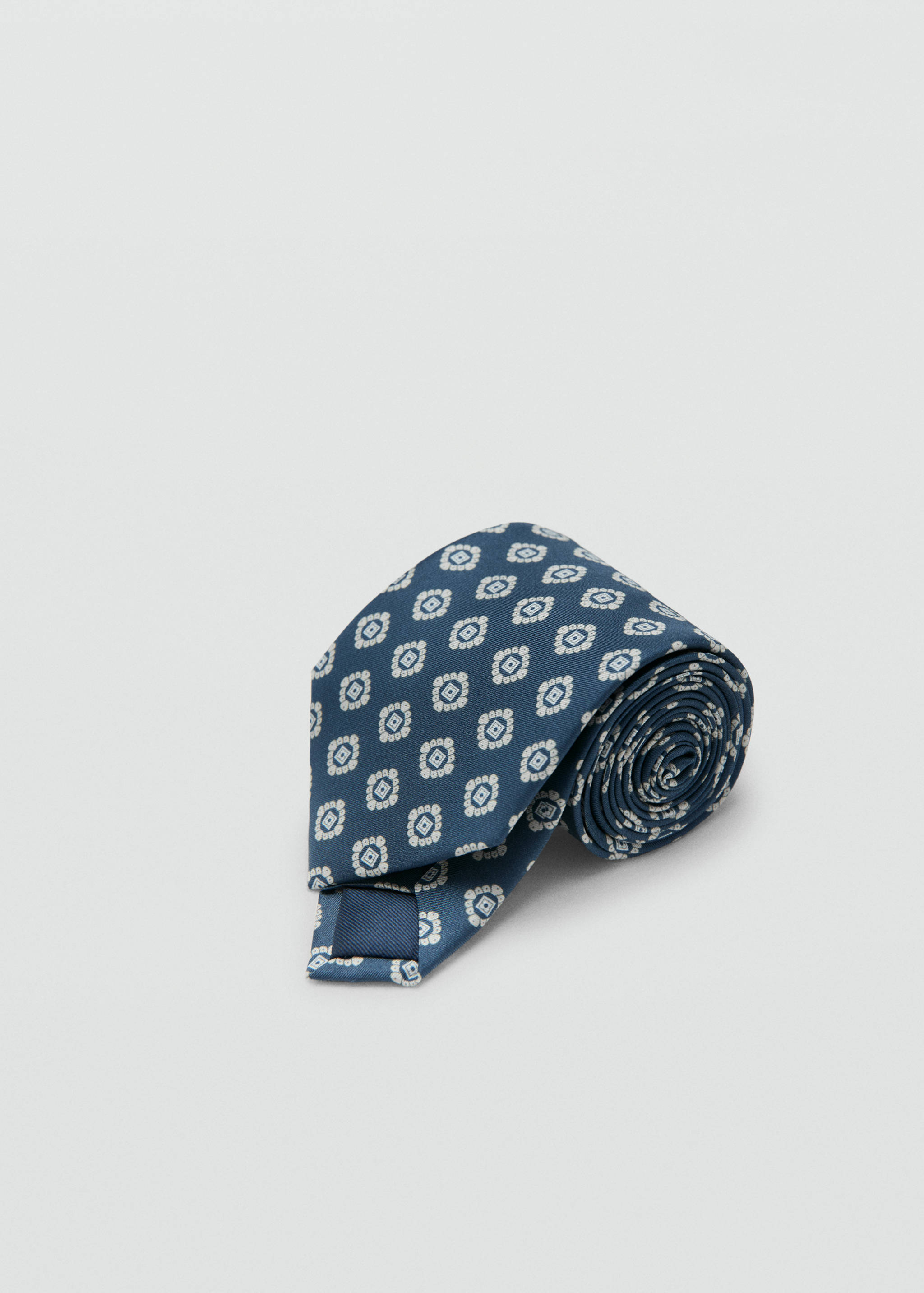 100% silk patterned tie - Medium plane