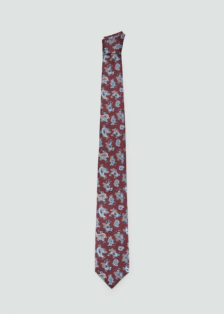 Krawatte aus 100 % Seide mit Paisley-Muster — Bordeaux