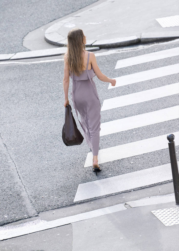 Long ruffled dress — Lilac