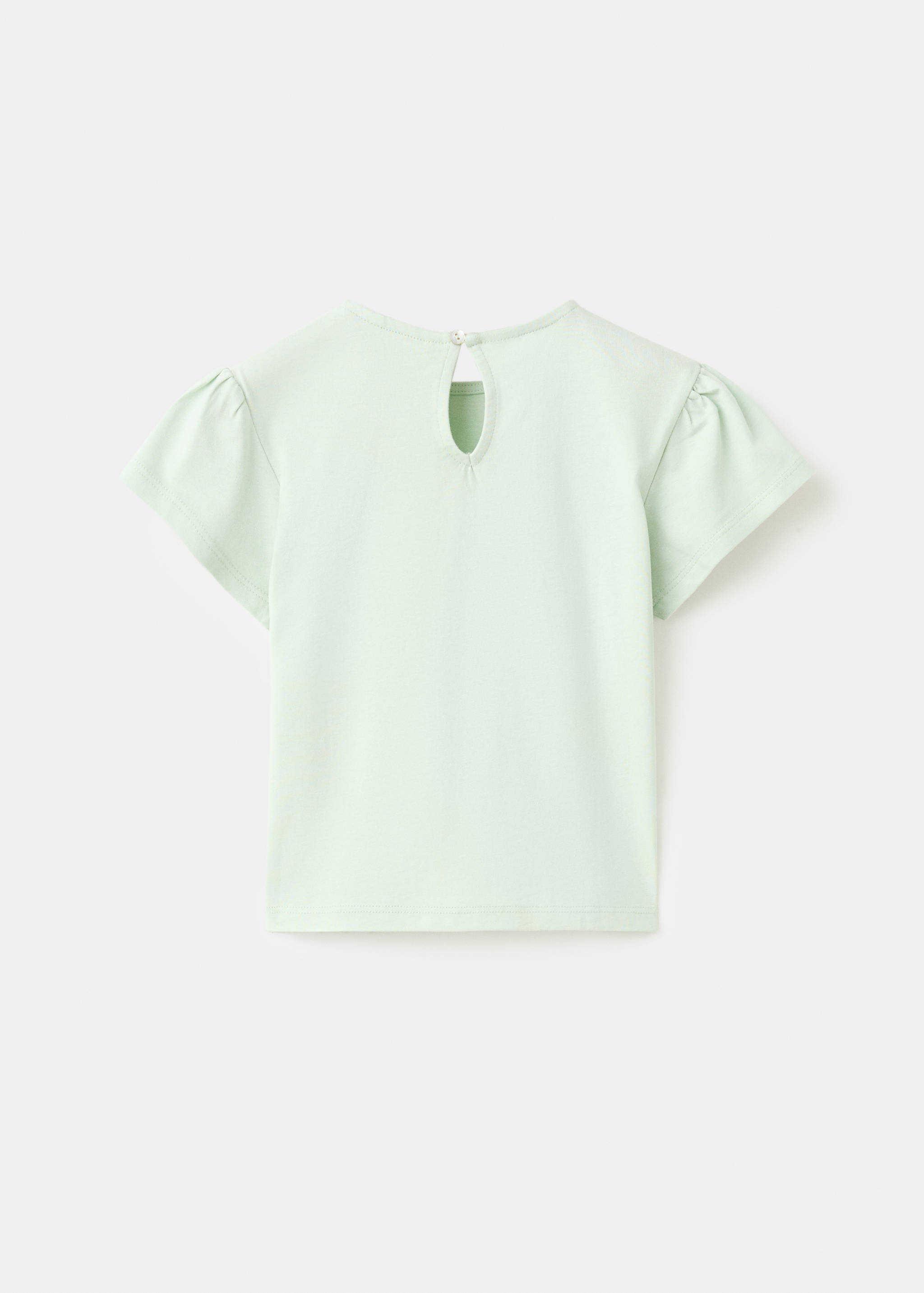 Camiseta algodón detalle flores - Reverso del artículo