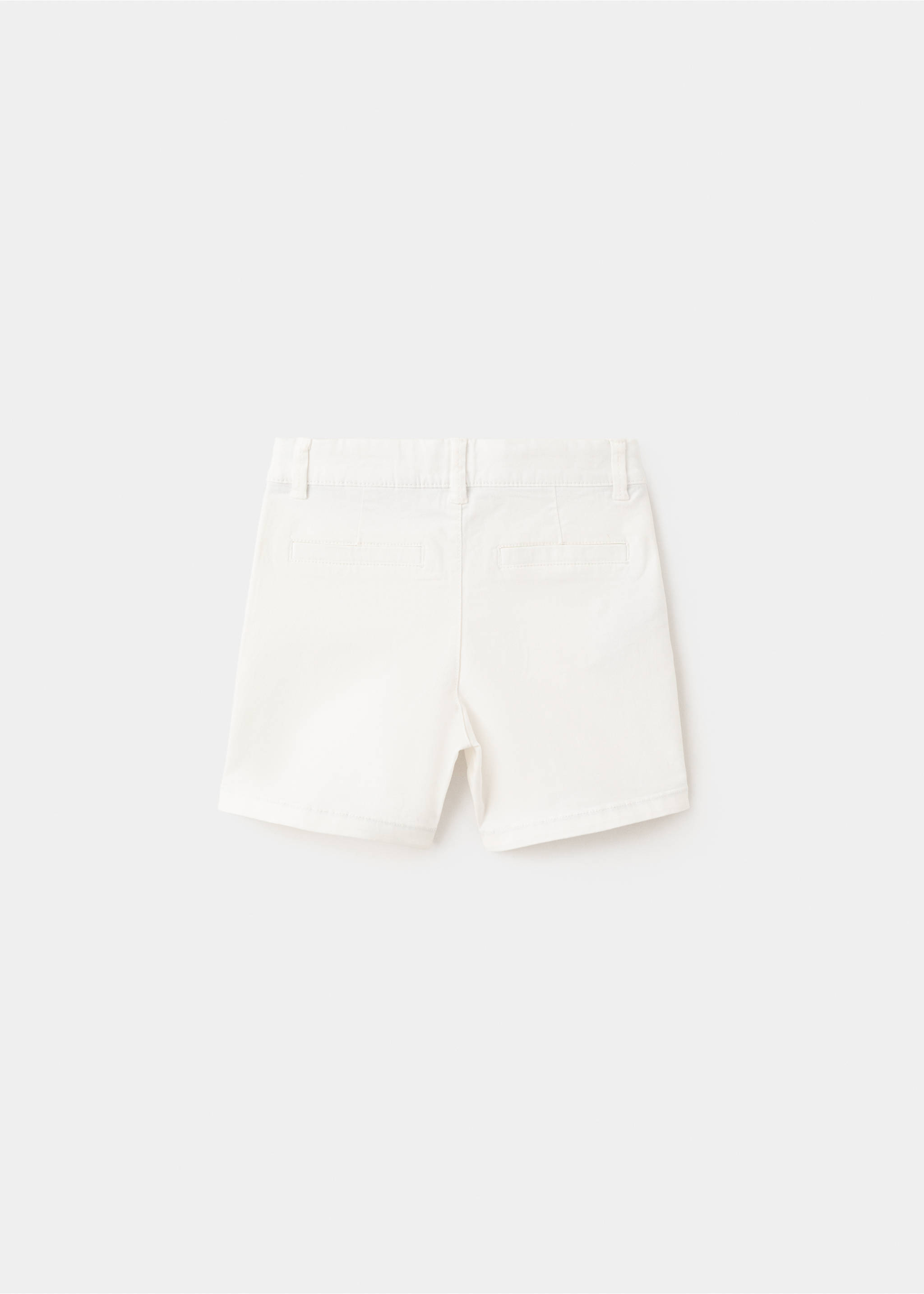 Bermudas rectas algodón - Reverso del artículo, Blanco. Ref: 27036341-00.