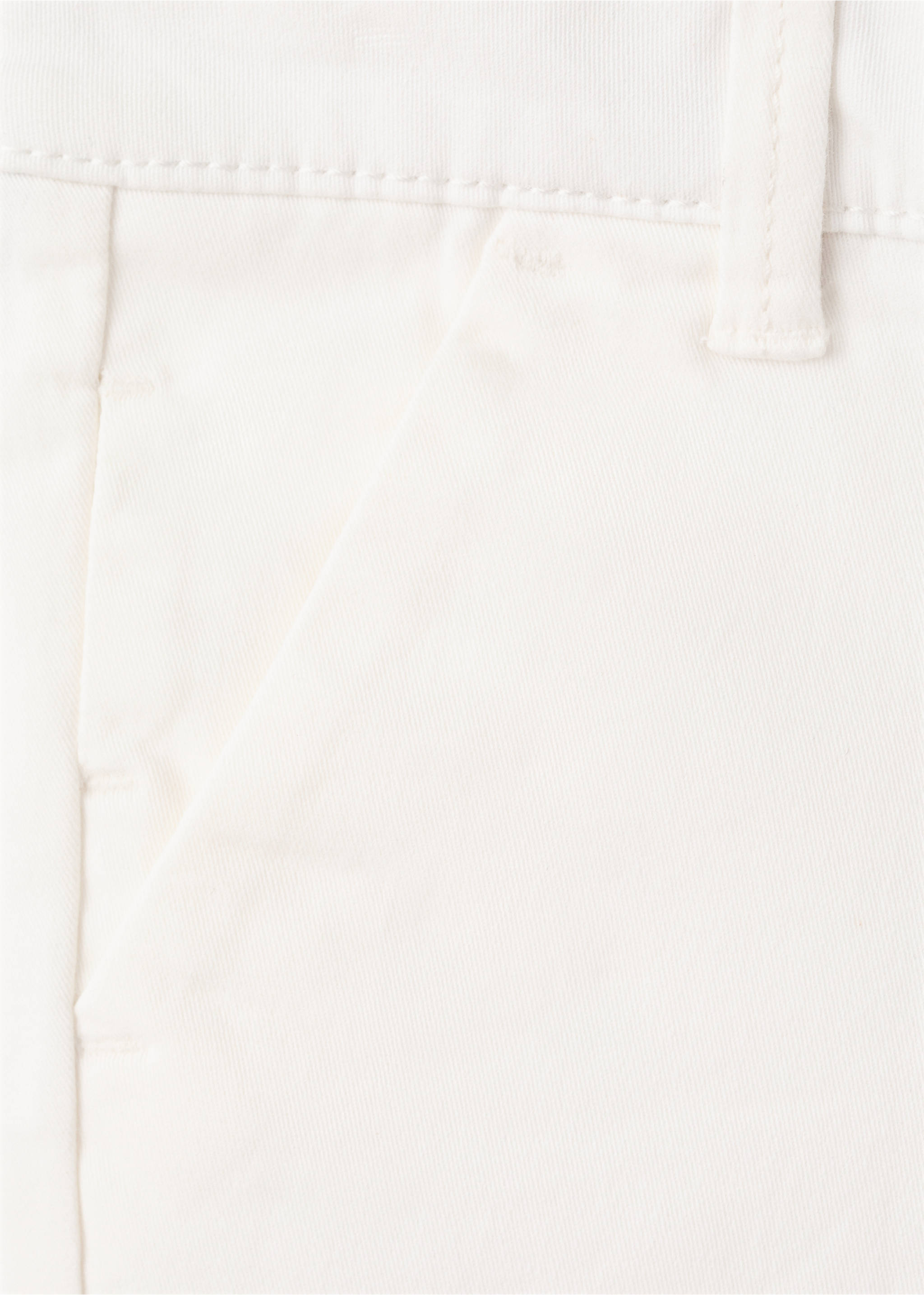 Bermudas rectas algodón - Detalle del artículo 8, Blanco. Ref: 27036341-00.