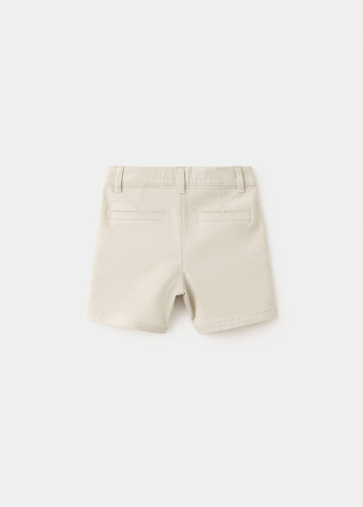 Straight cotton Bermuda shorts — Sand