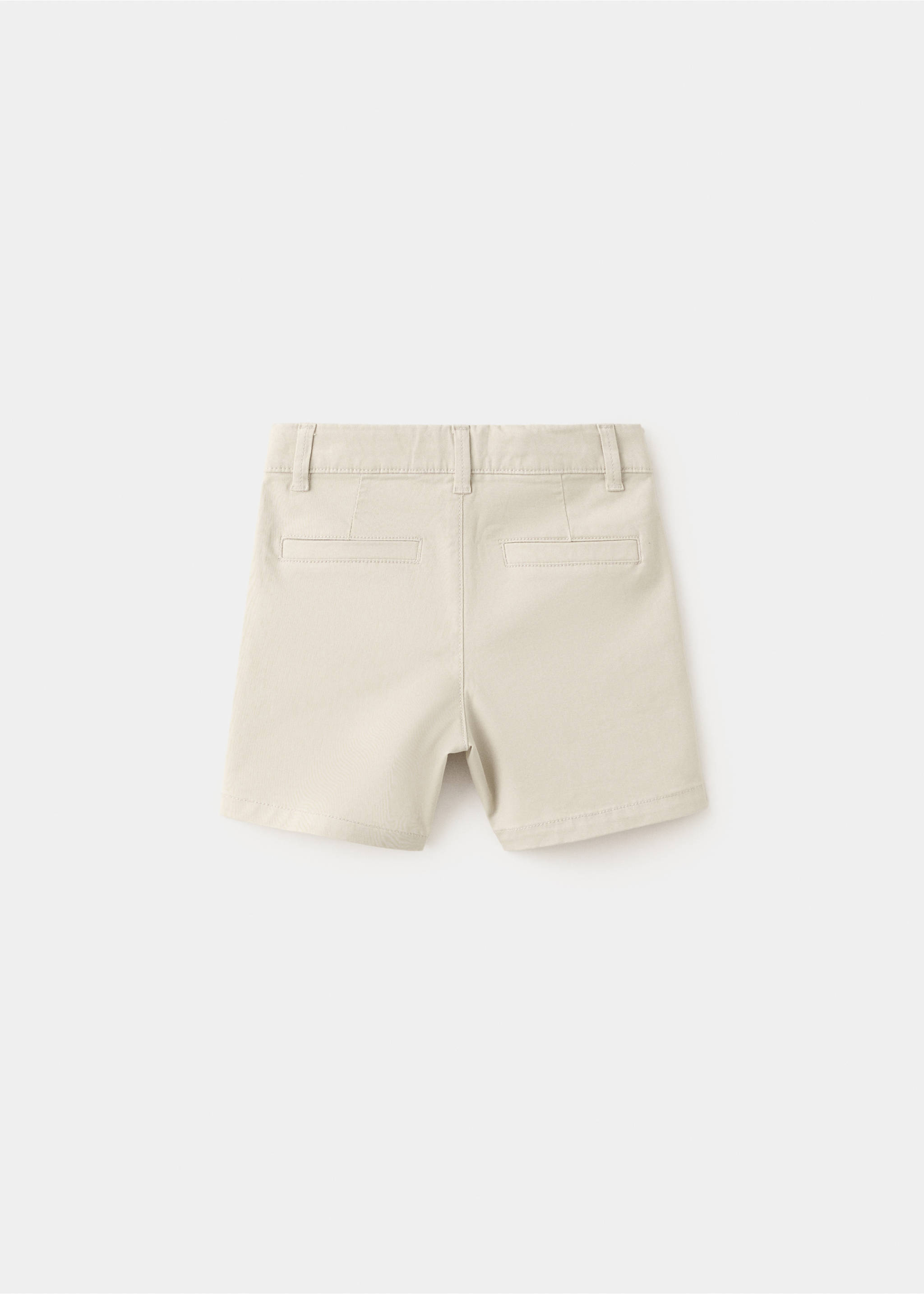 Bermudas rectas algodón - Reverso del artículo, Arena. Ref: 27036341-00.