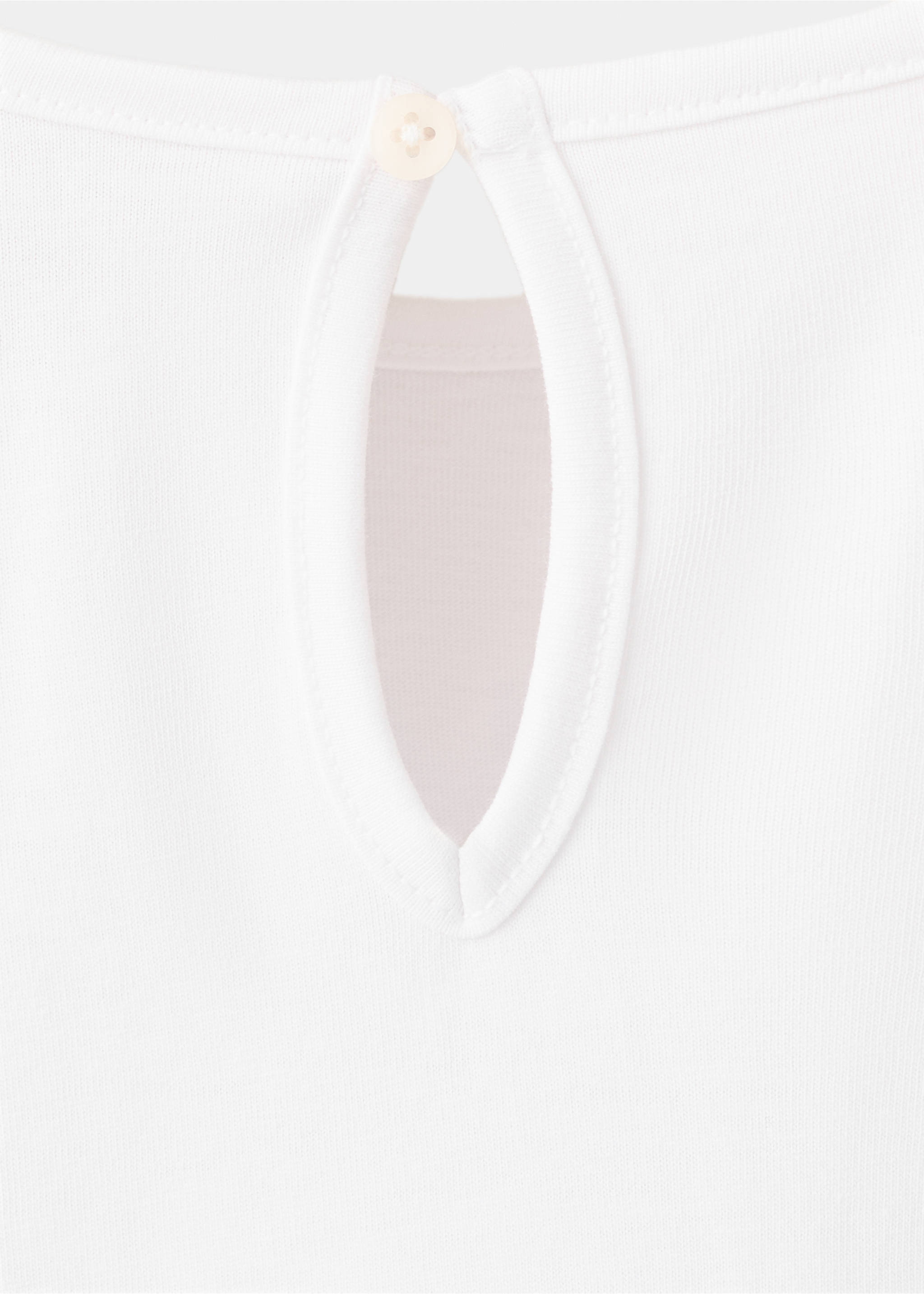 Cotton flower T-shirt - Details of the article 0, Off White. Ref: 27036342-00.