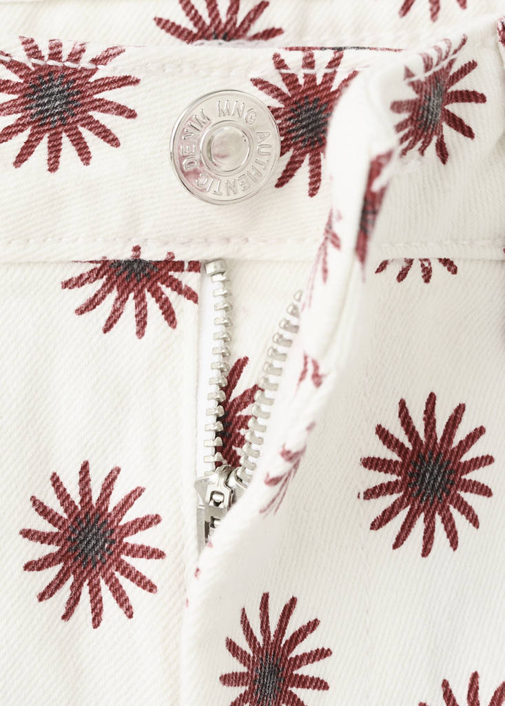 Floral print mini shorts — Off White