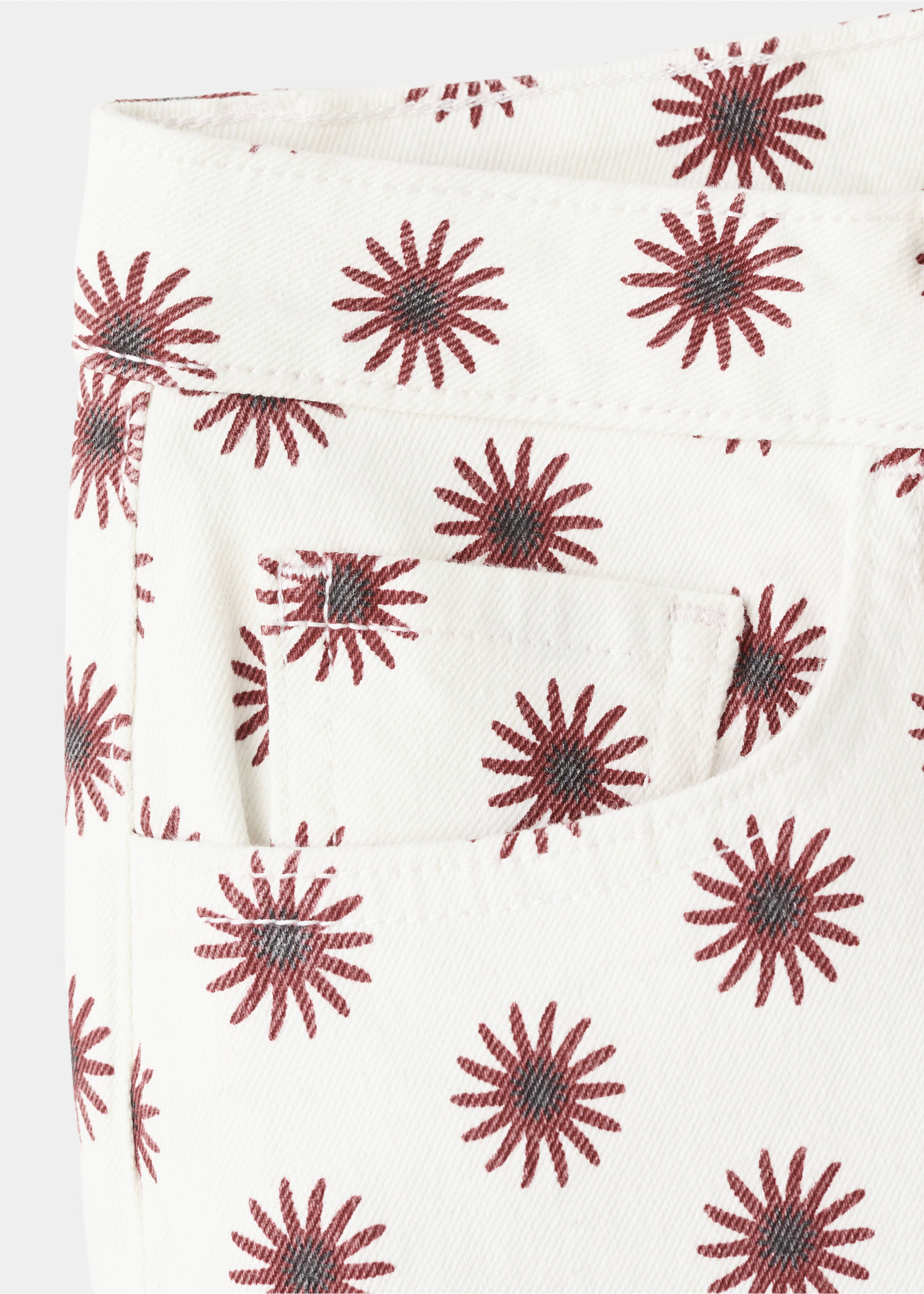 Floral print mini shorts - Details of the article 0, Off White. Ref: 27036343-00.