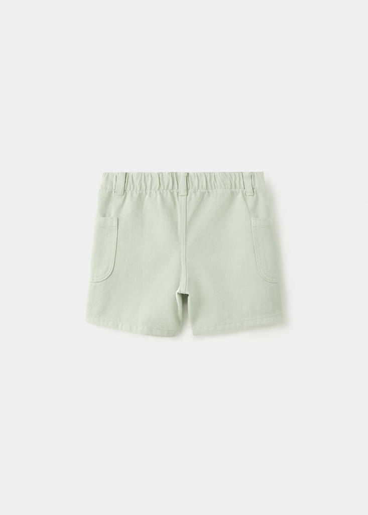 Straight cotton Bermuda shorts — Aqua Green