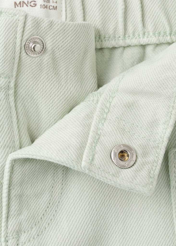 Straight cotton Bermuda shorts — Aqua Green