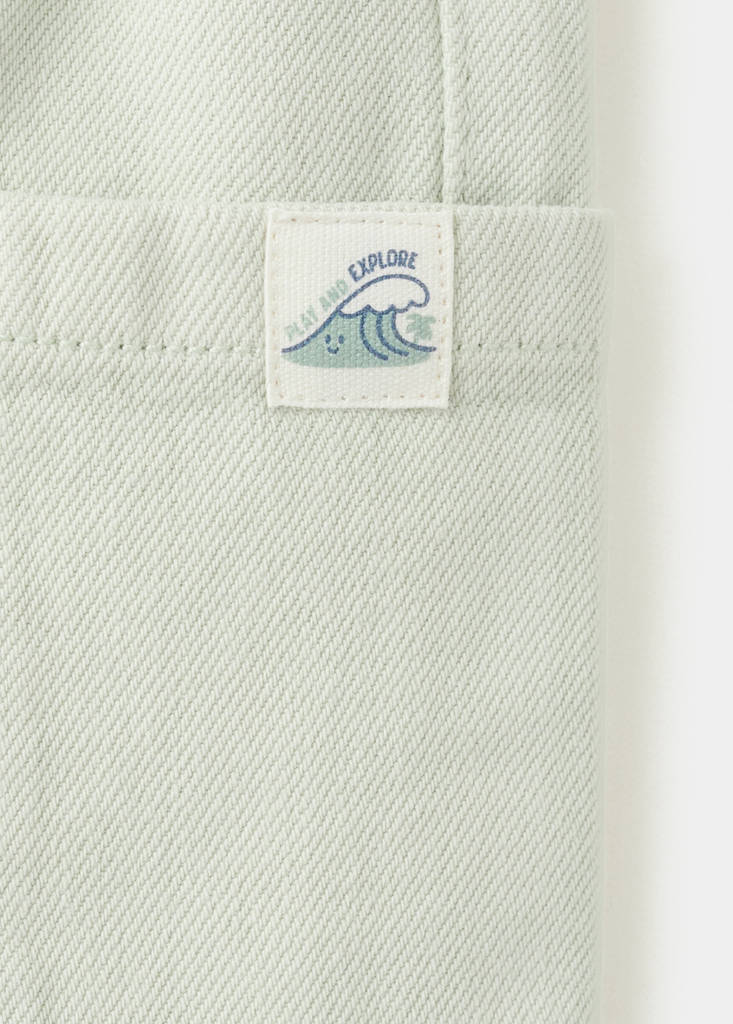 Straight cotton Bermuda shorts — Aqua Green