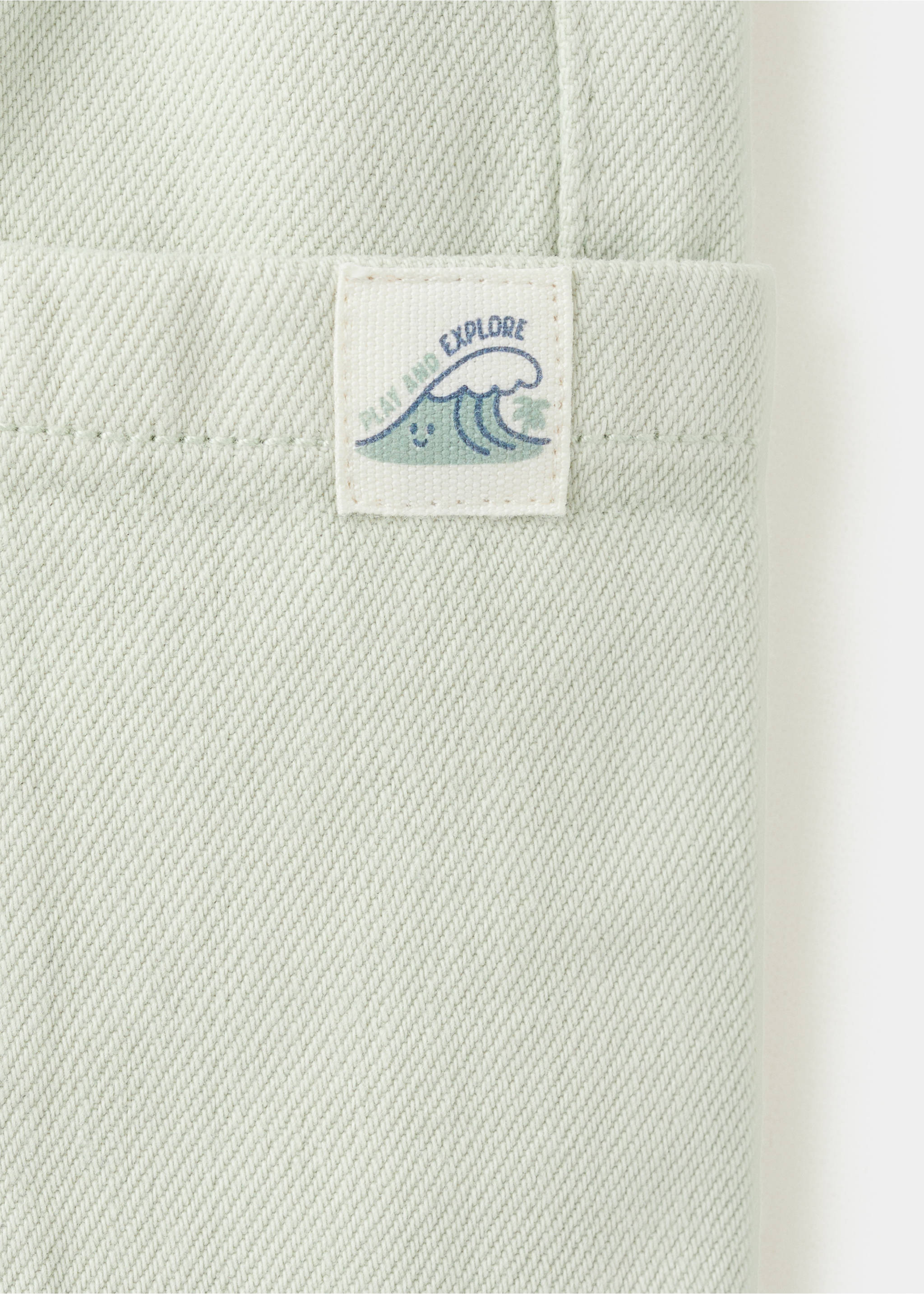 Bermudas rectas algodón - Detalle del artículo 0, Verde agua. Ref: 27036344-00.