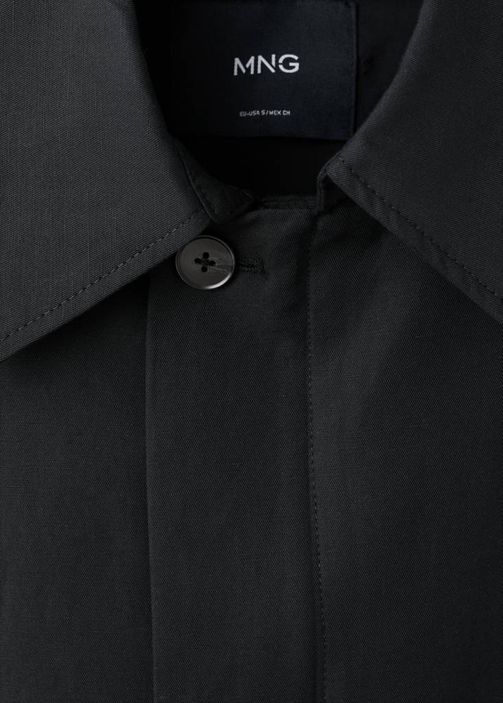 Zipper cotton jacket — Black