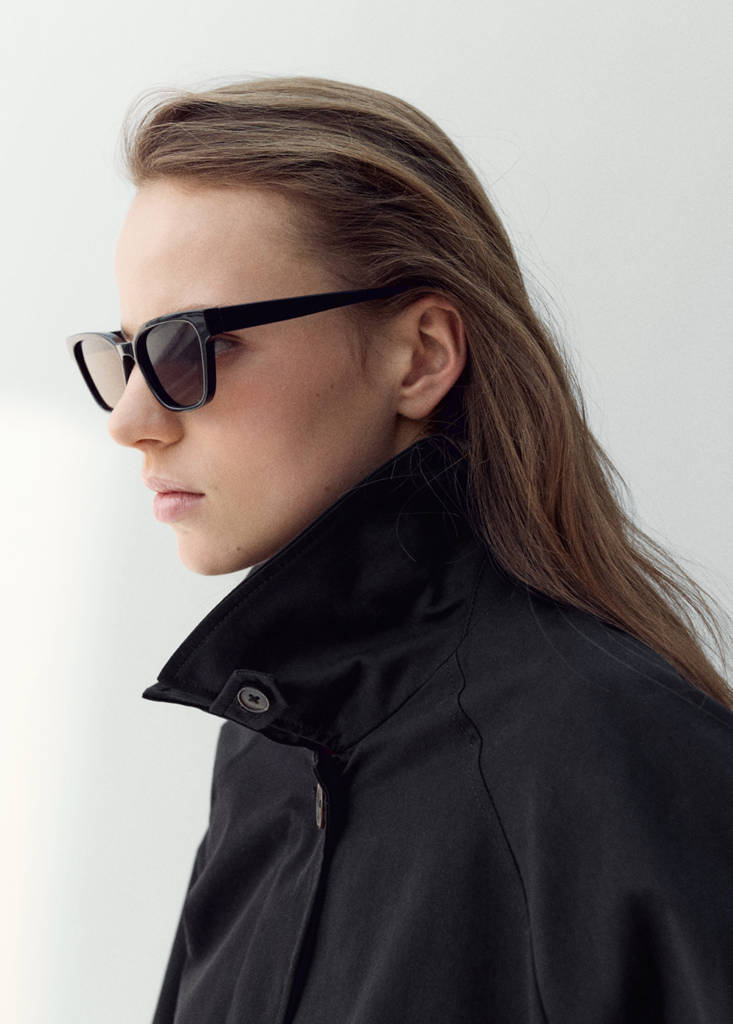 Zipper cotton jacket — Black