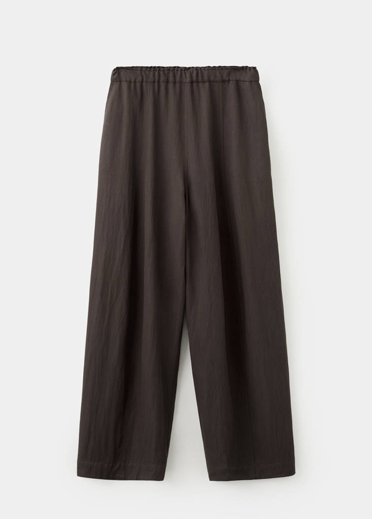 Mid-rise lyocell trousers — Purple