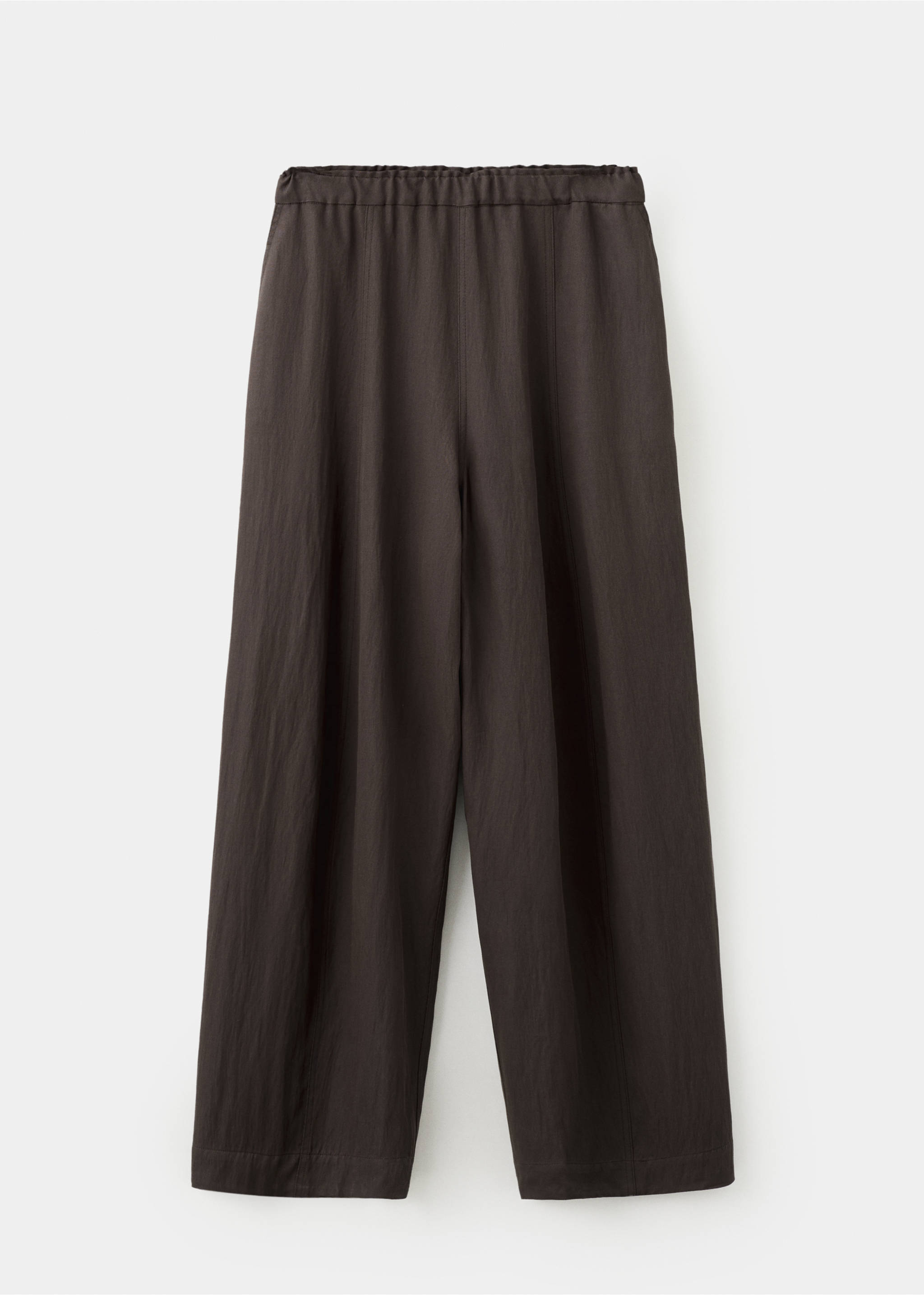 Mid-rise lyocell trousers - Article without model, Purple. Ref: 27036348-01.