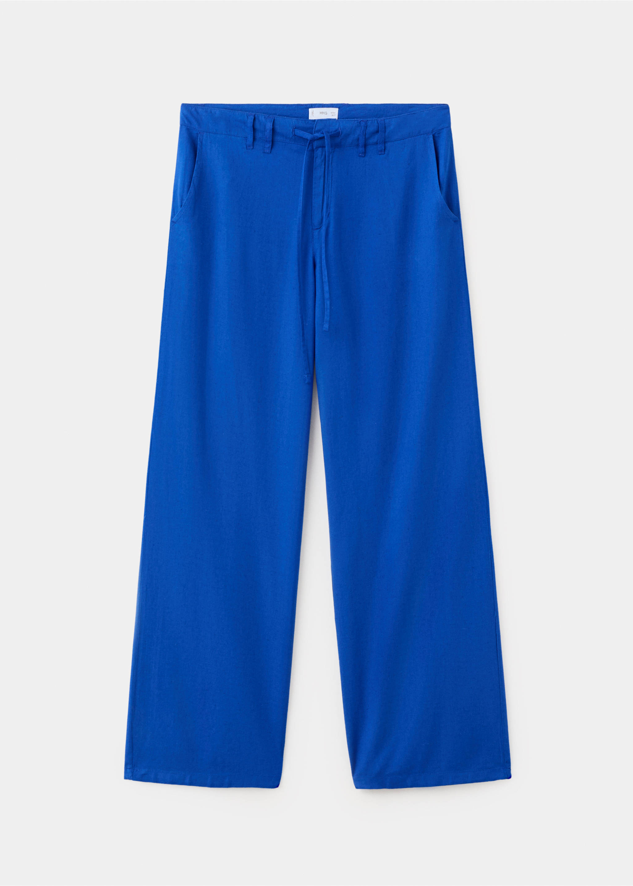 Gerade Hose aus Leinengemisch - Artikel ohne Model, Elektrischblau. Ref: 27036349-00.