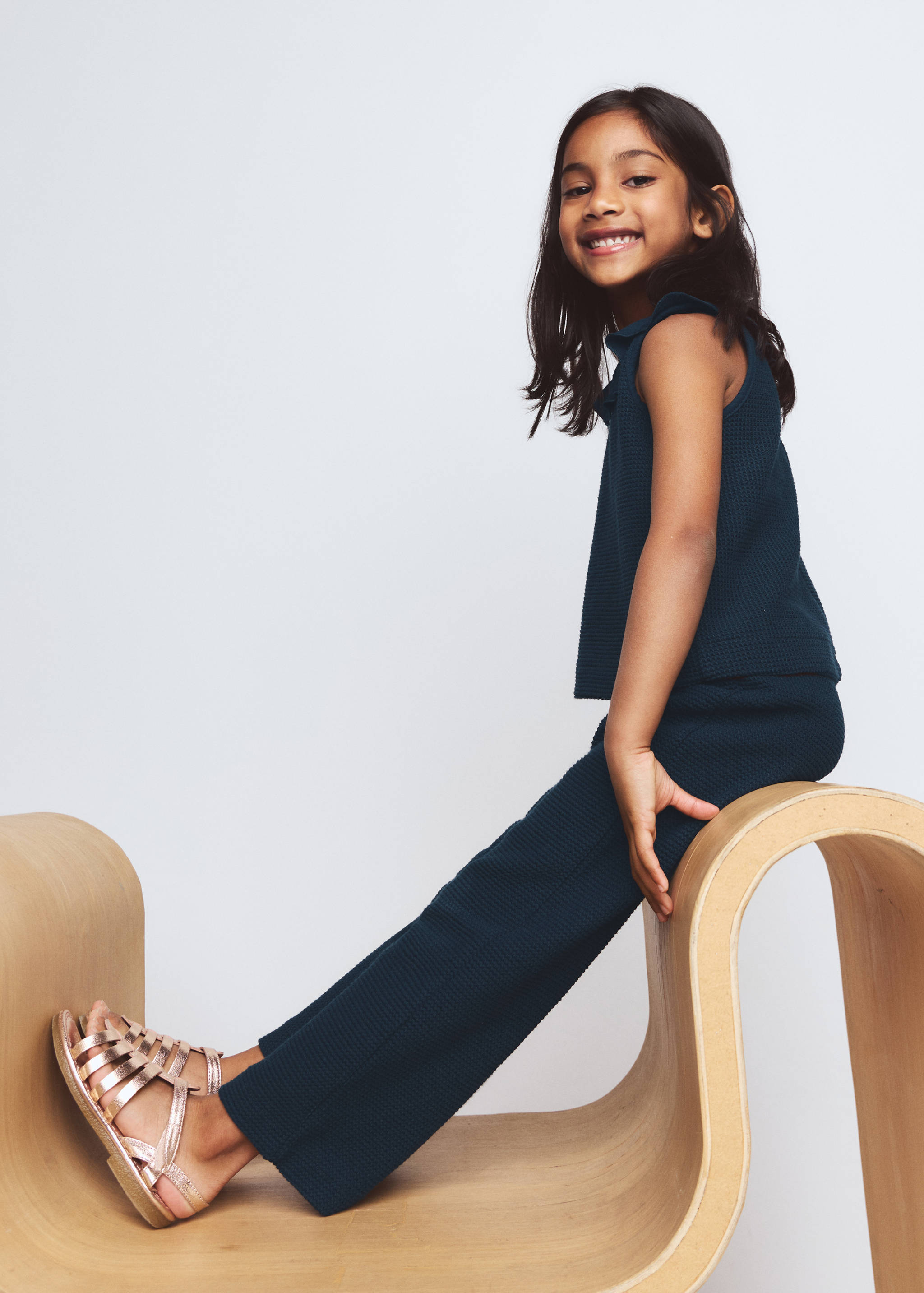 Straight-fit cotton trousers - Details of the article 1