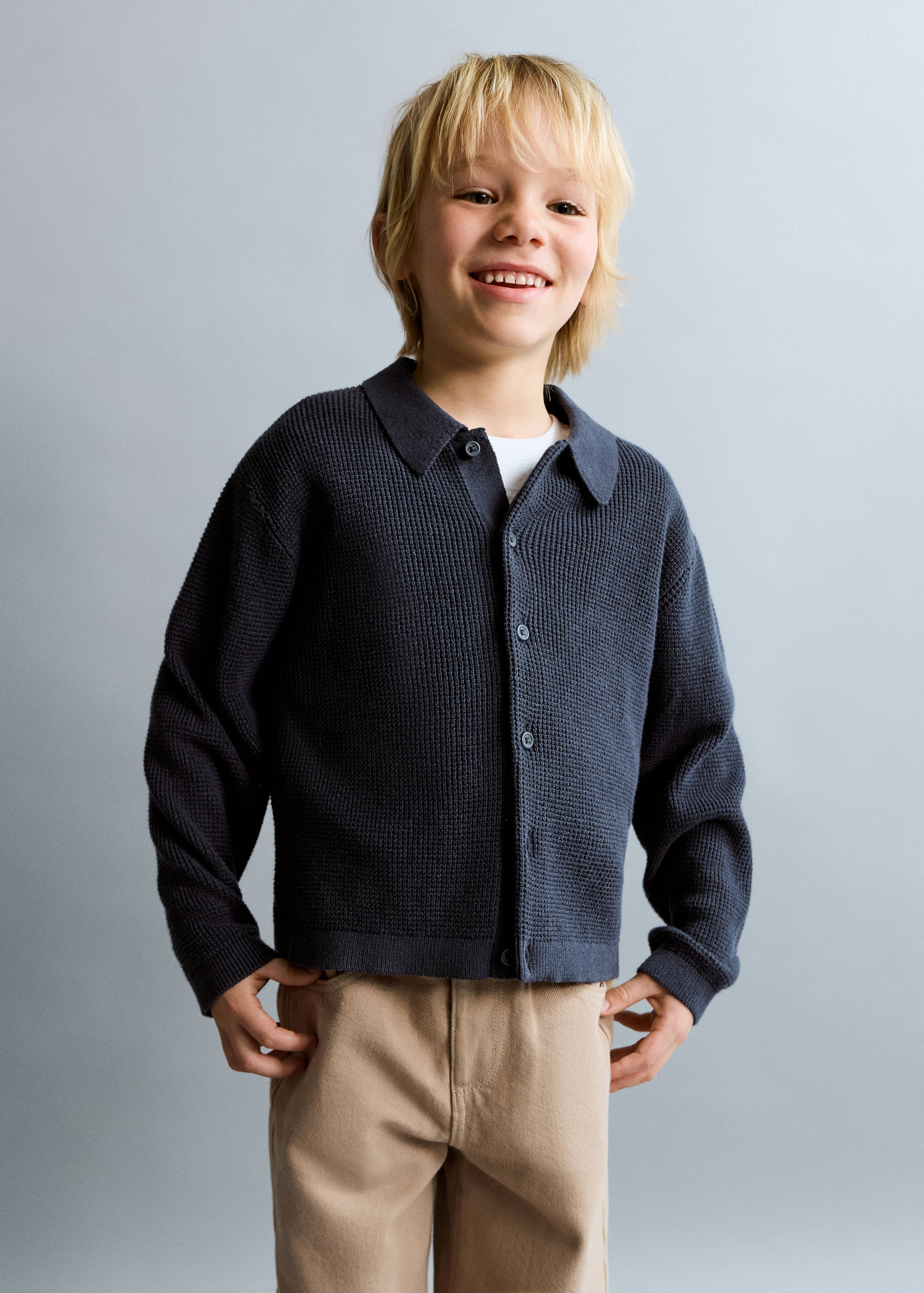 Jersey punto detalle botones - Plano medio