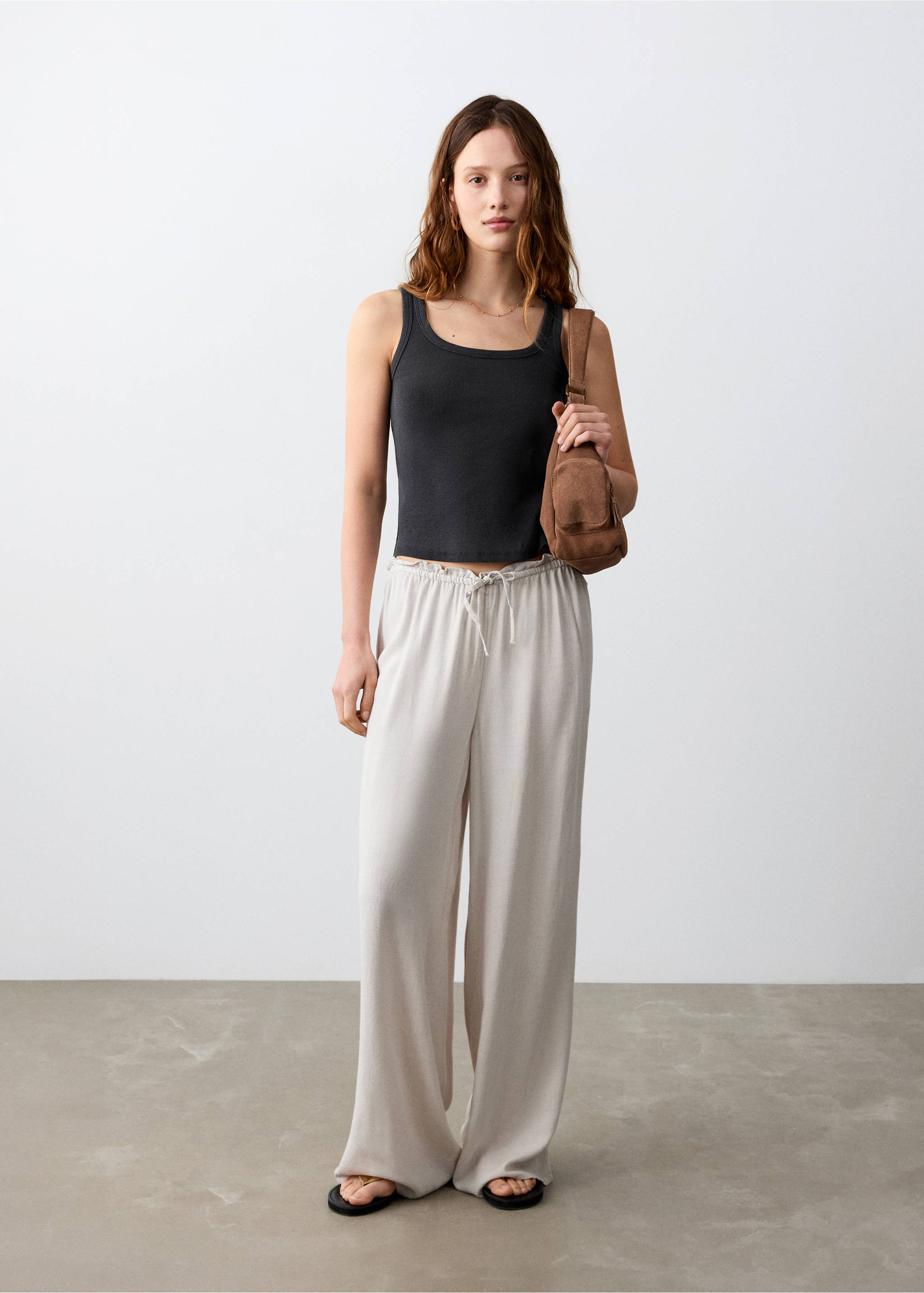 Essential cotton top - General plane, Charcoal. Ref: 27036353-00.