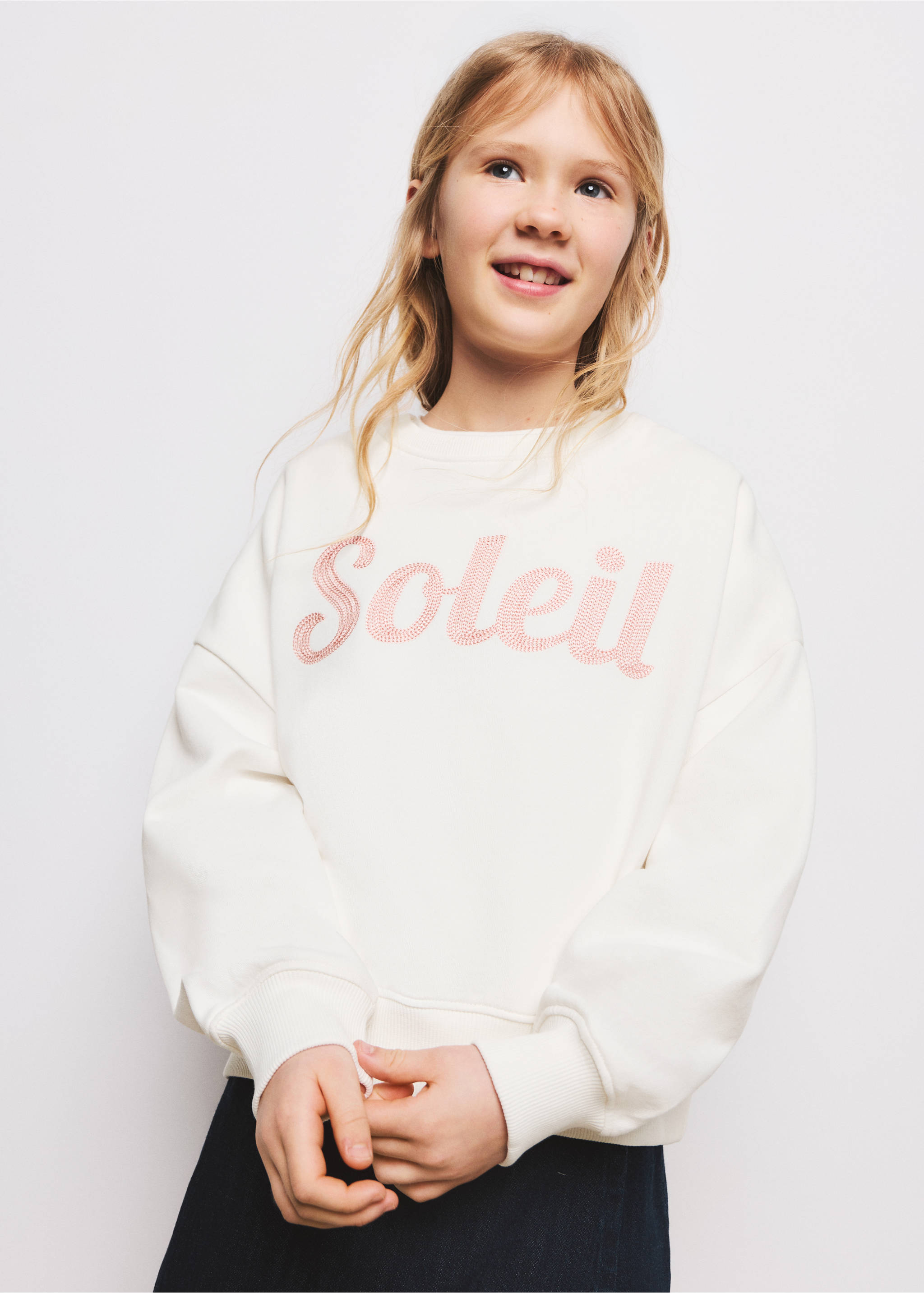 Glitter text sweatshirt - Details of the article 1, Off White. Ref: 27036355-00.