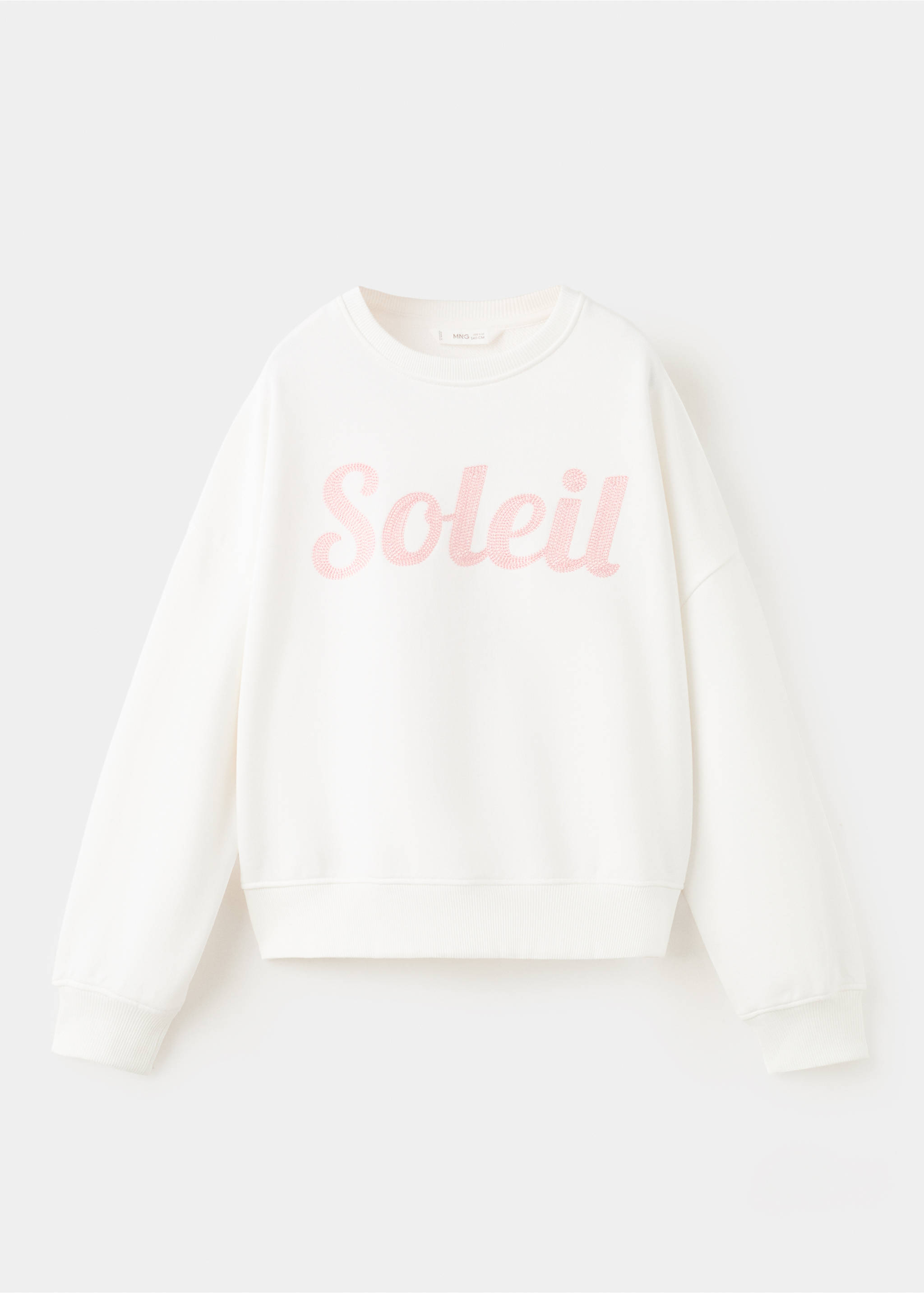 Sweat inscription brillant - Article sans modèle, Blanc cassé. Ref: 27036355-00.