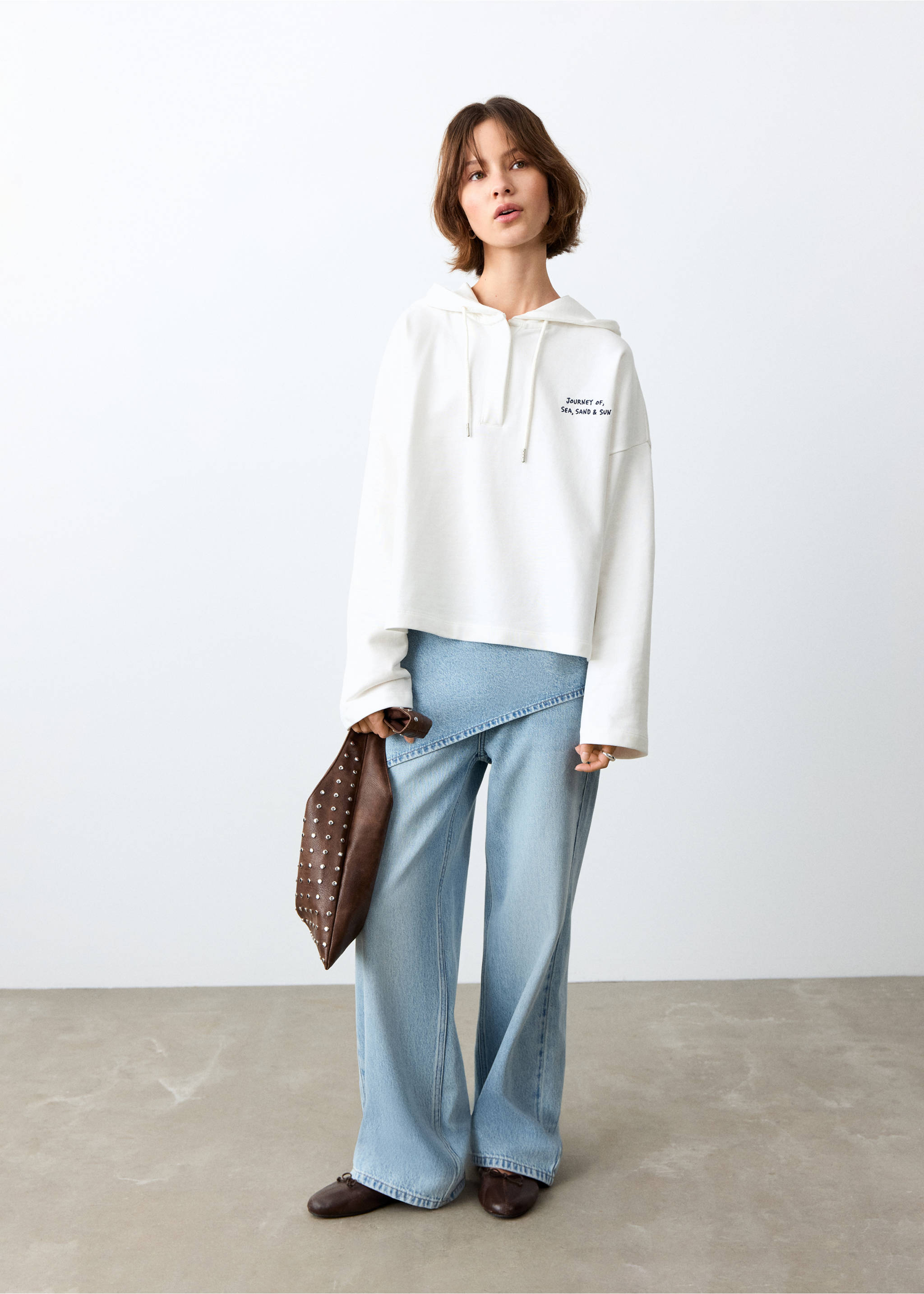 Message cotton sweatshirt - General plane, Off White. Ref: 27036356-00.