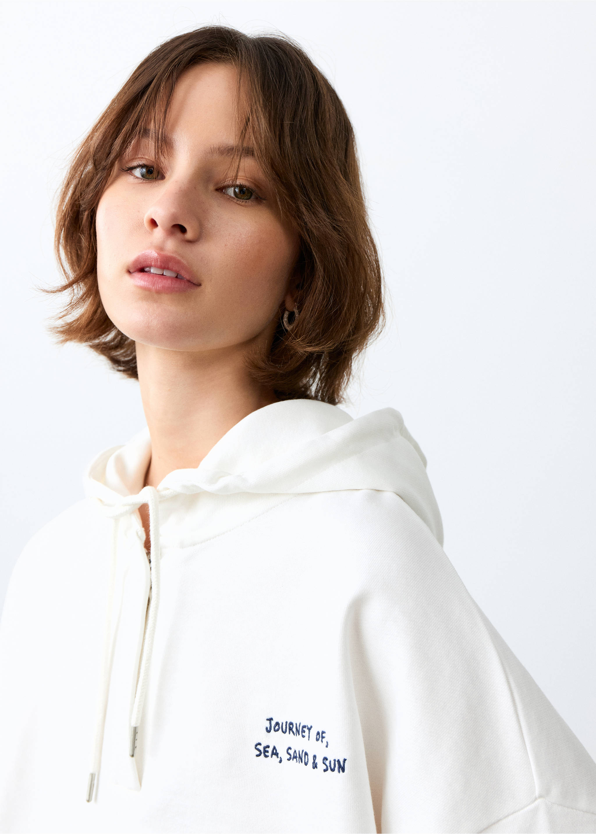 Message cotton sweatshirt - Details of the article 1, Off White. Ref: 27036356-00.