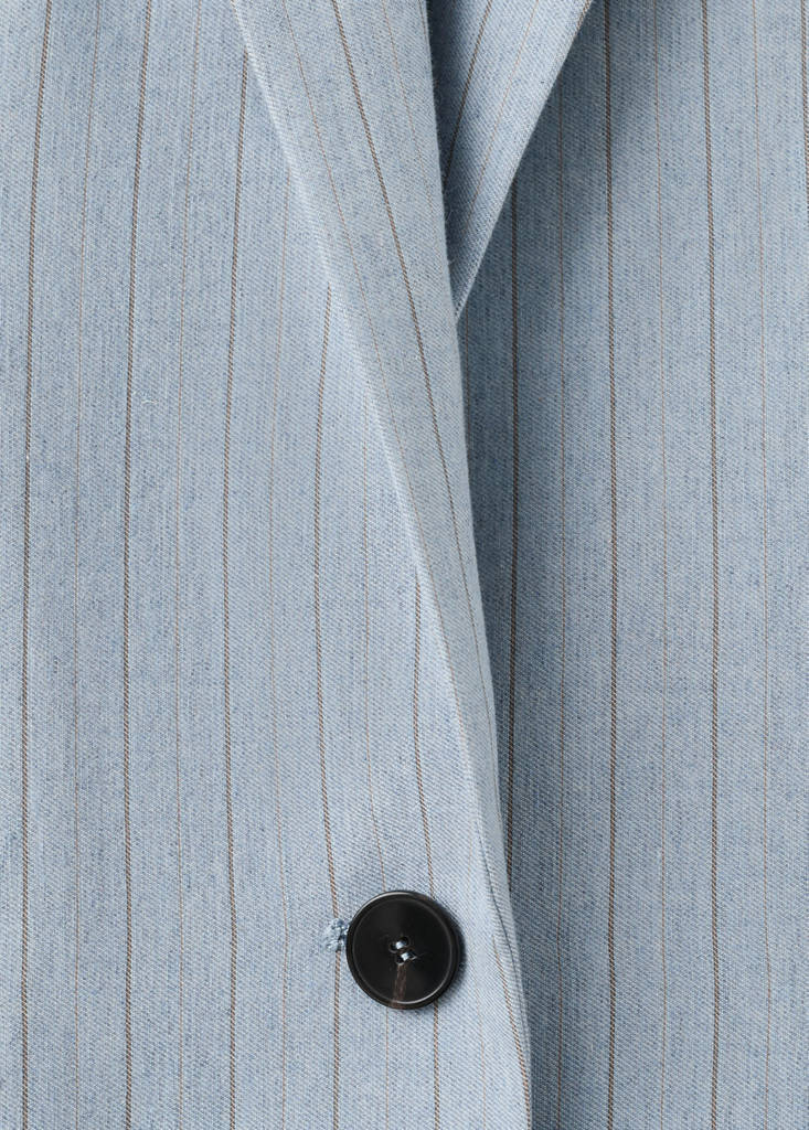 Pinstripe suit blazer — Blue