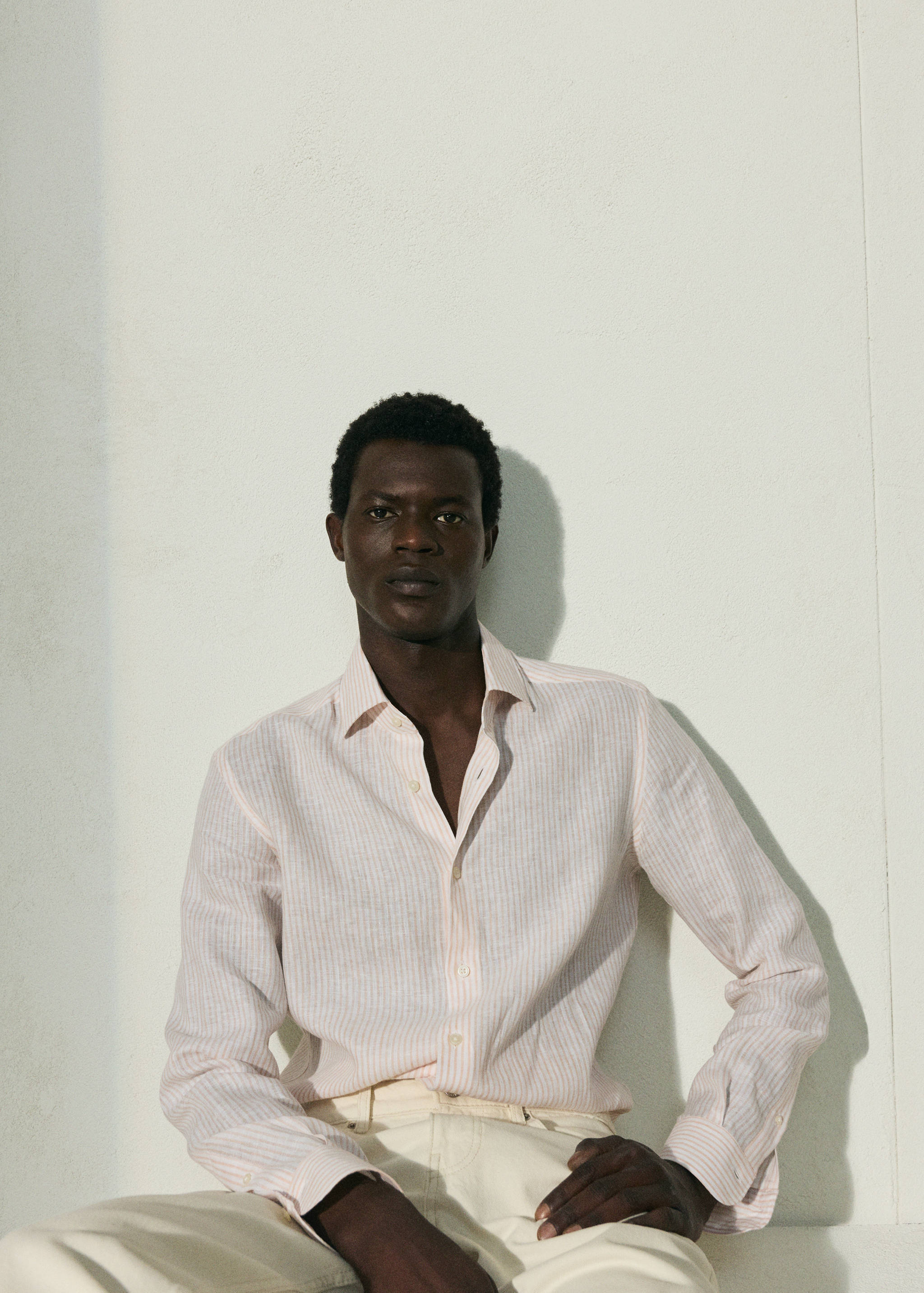 Camisa slim fit 100% lino rayas - Detalle del artículo 9