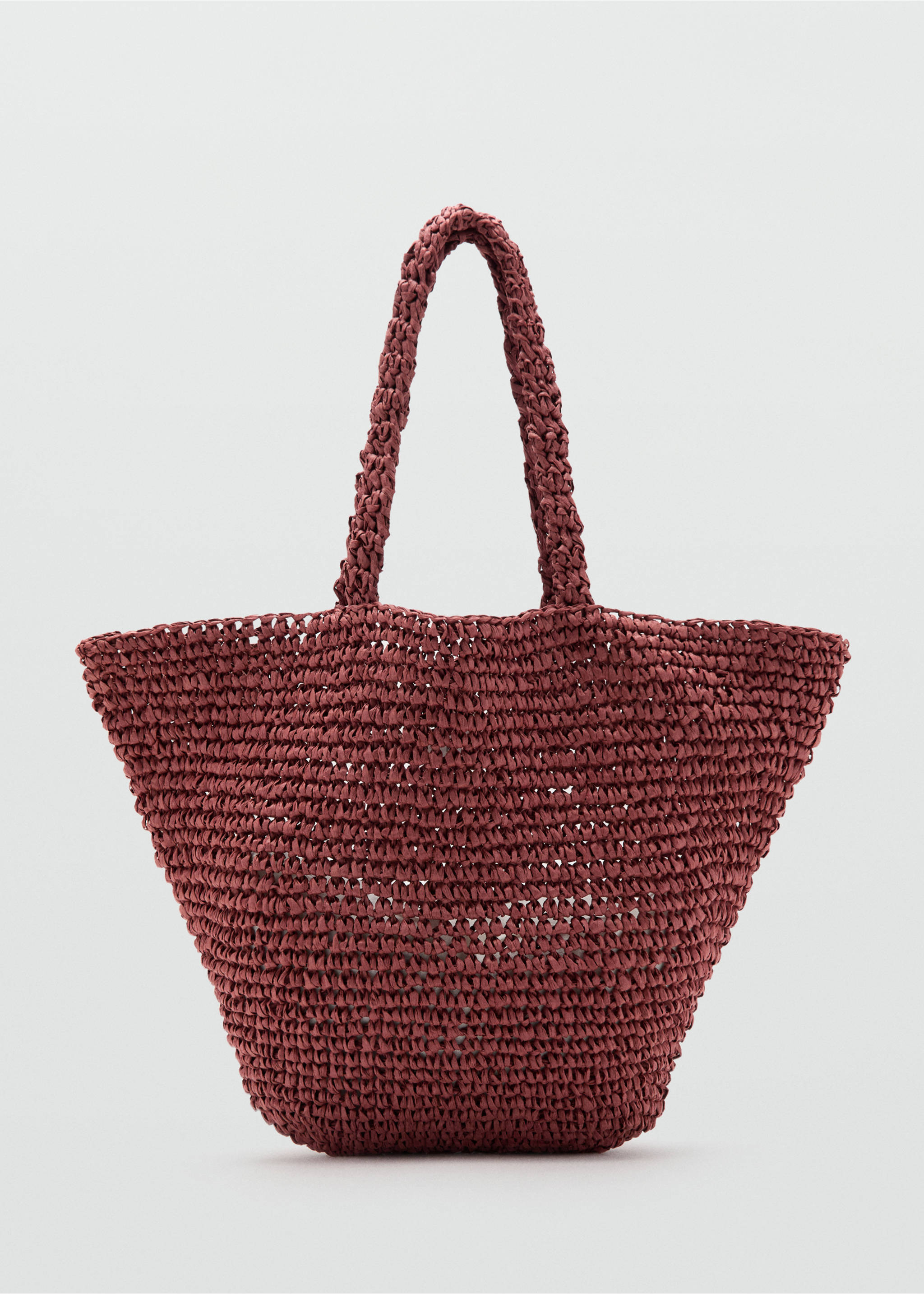 Natural fibre tote bag - Article without model, Burgundy. Ref: 27036715-00.