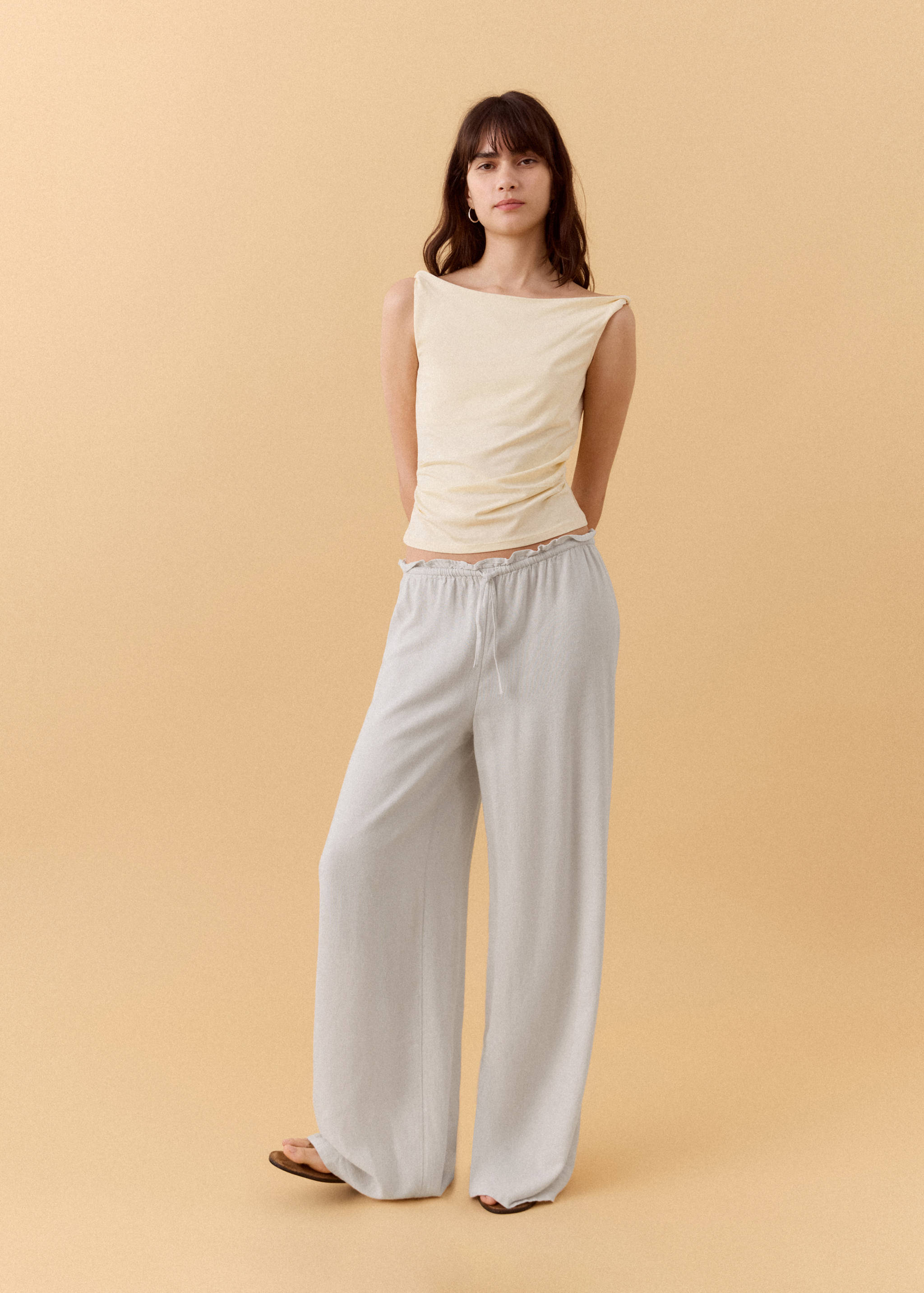 بنطلون كتّان مع عقدة - تفاصيل المنتج 6