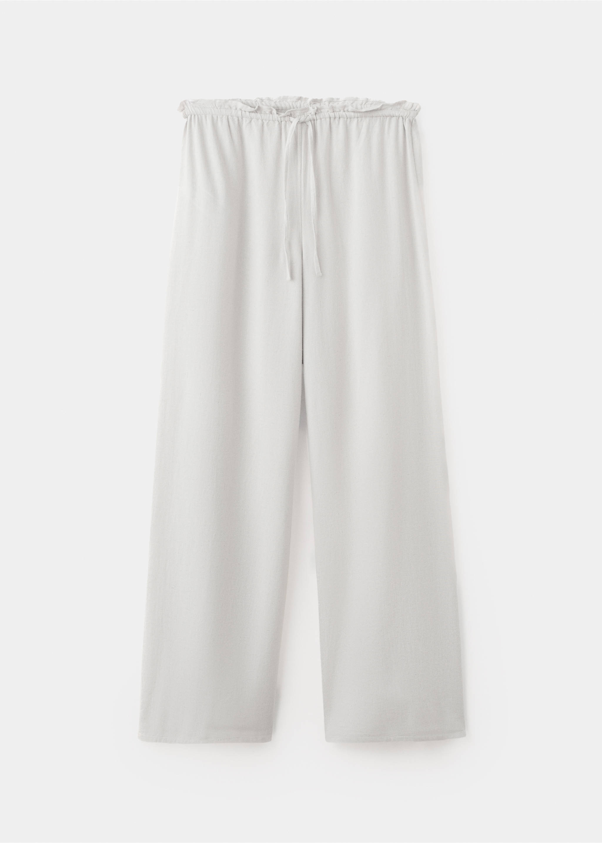 Leinenhose mit Schleifendetail - Artikel ohne Model, Grau. Ref: 27036716-00.