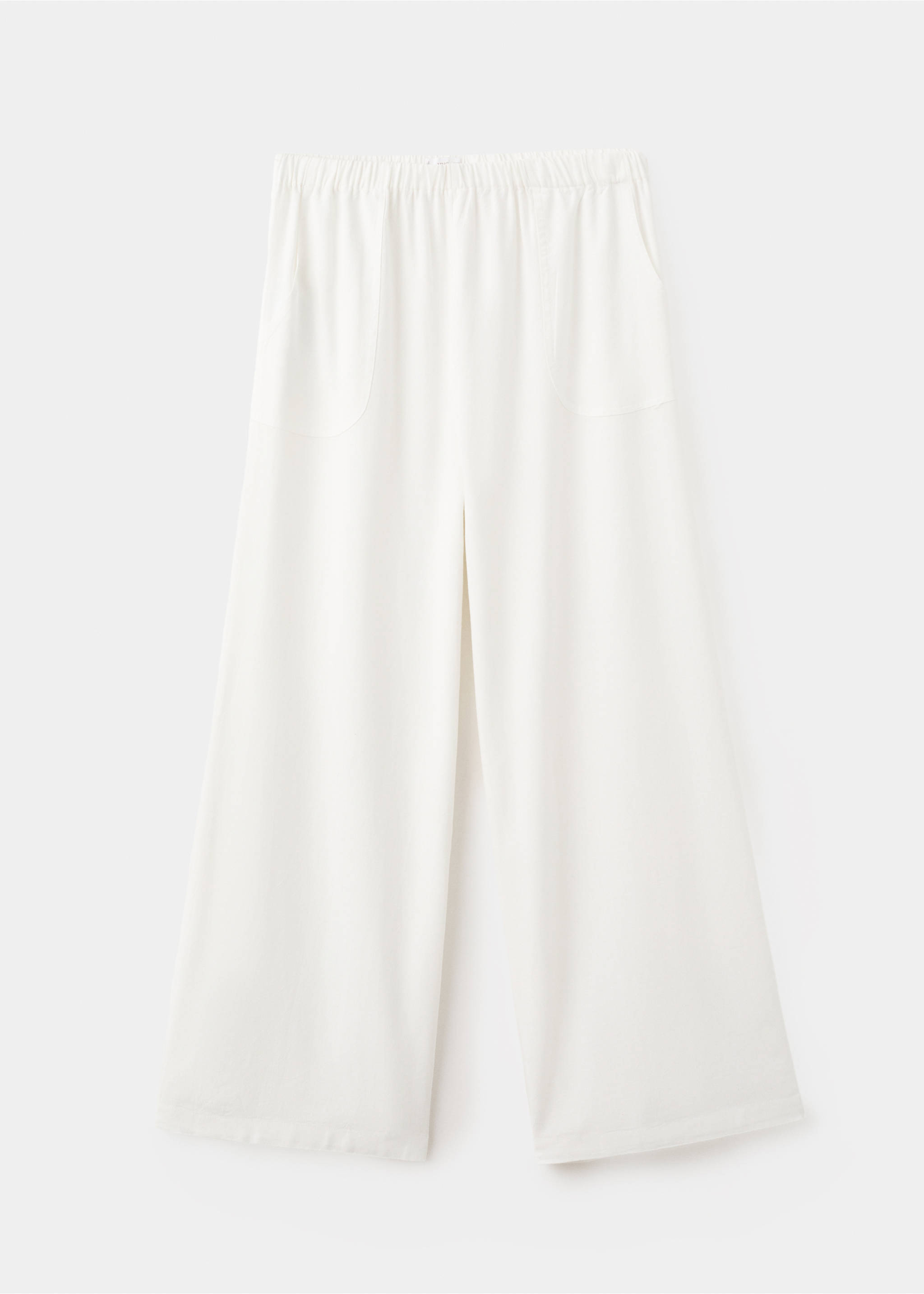 Pantalón recto lino - Artículo sin modelo, Blanco roto. Ref: 27036718-00.