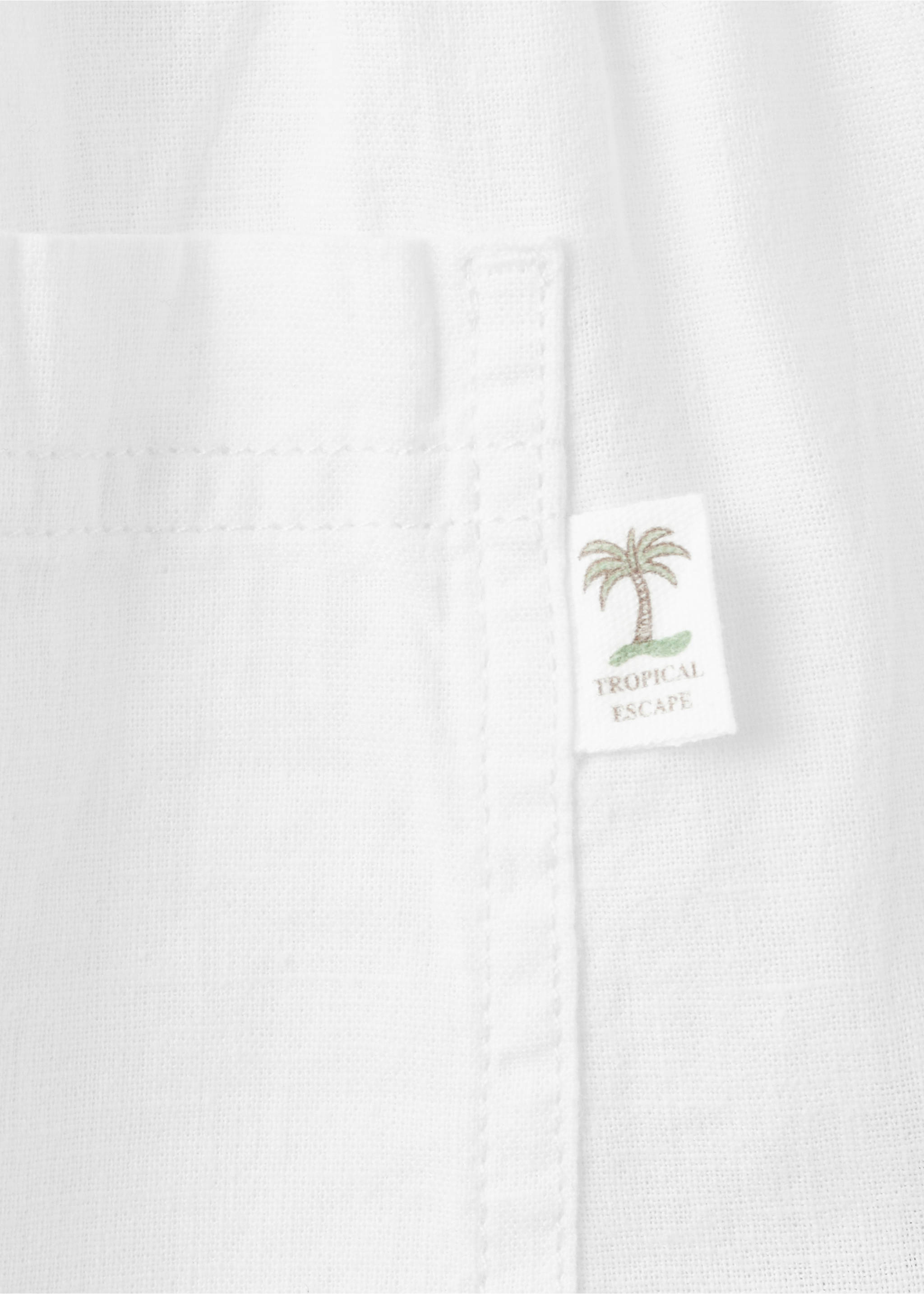 Pantalón lino algodón - Detalle del artículo 0, Blanco. Ref: 27036719-00.