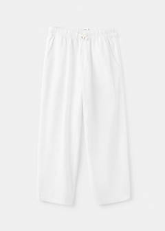 Cotton linen-blend trousers — White 2