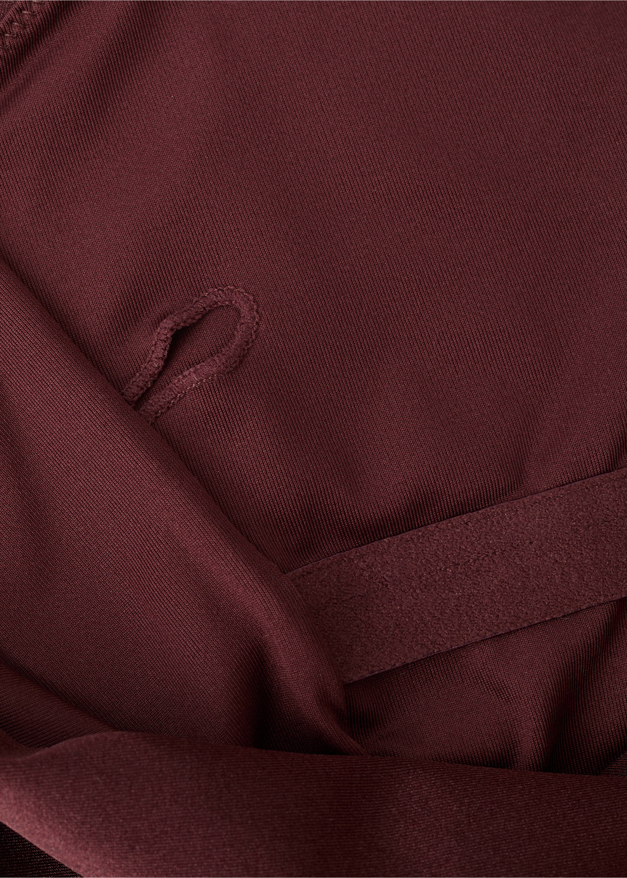 Asymmetric swimsuit with decorative ring - Details of the article 0, Wine. Ref: 27036720-00.