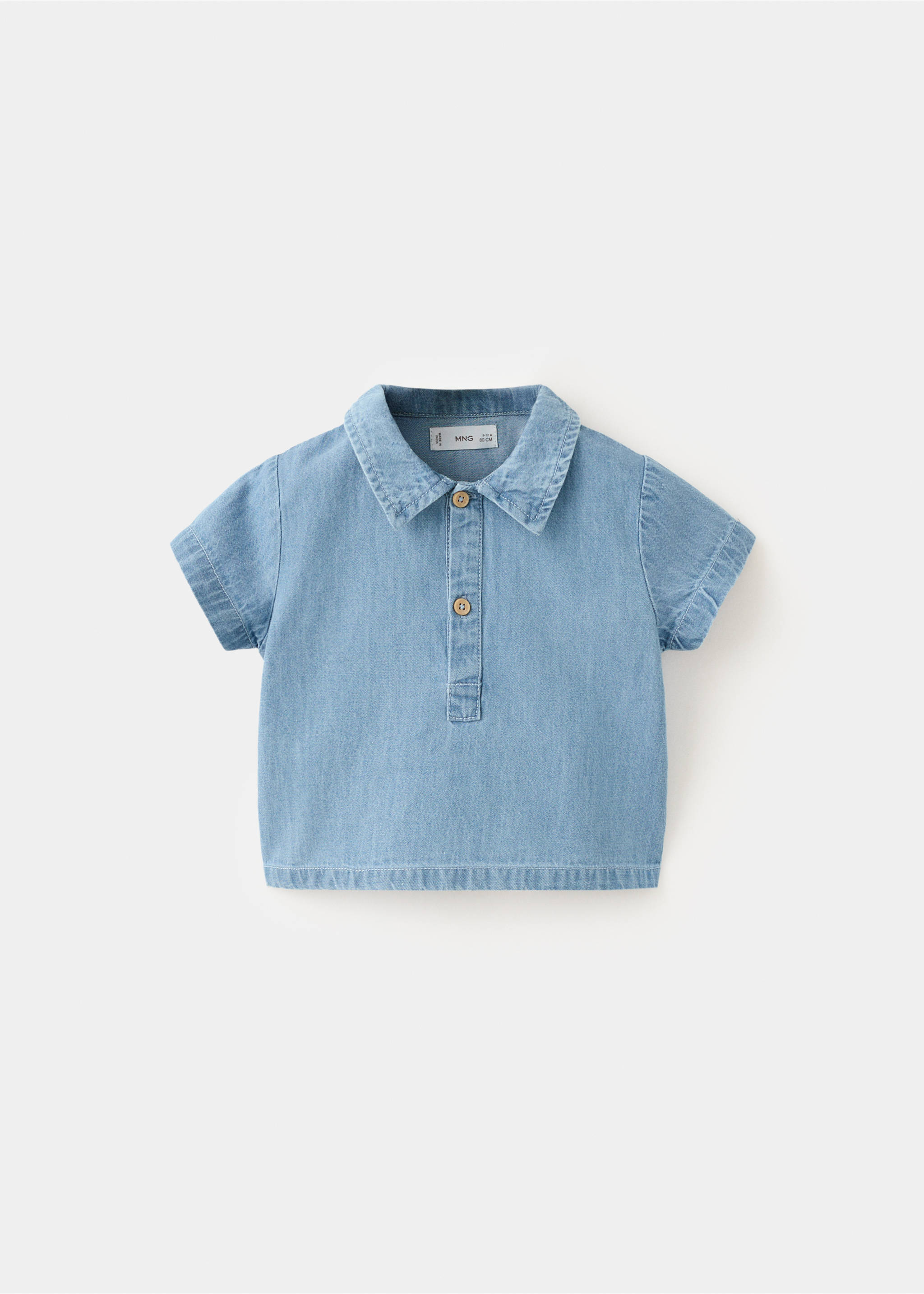 100% cotton denim shirt - Article without model, Light Blue. Ref: 27036722-00.