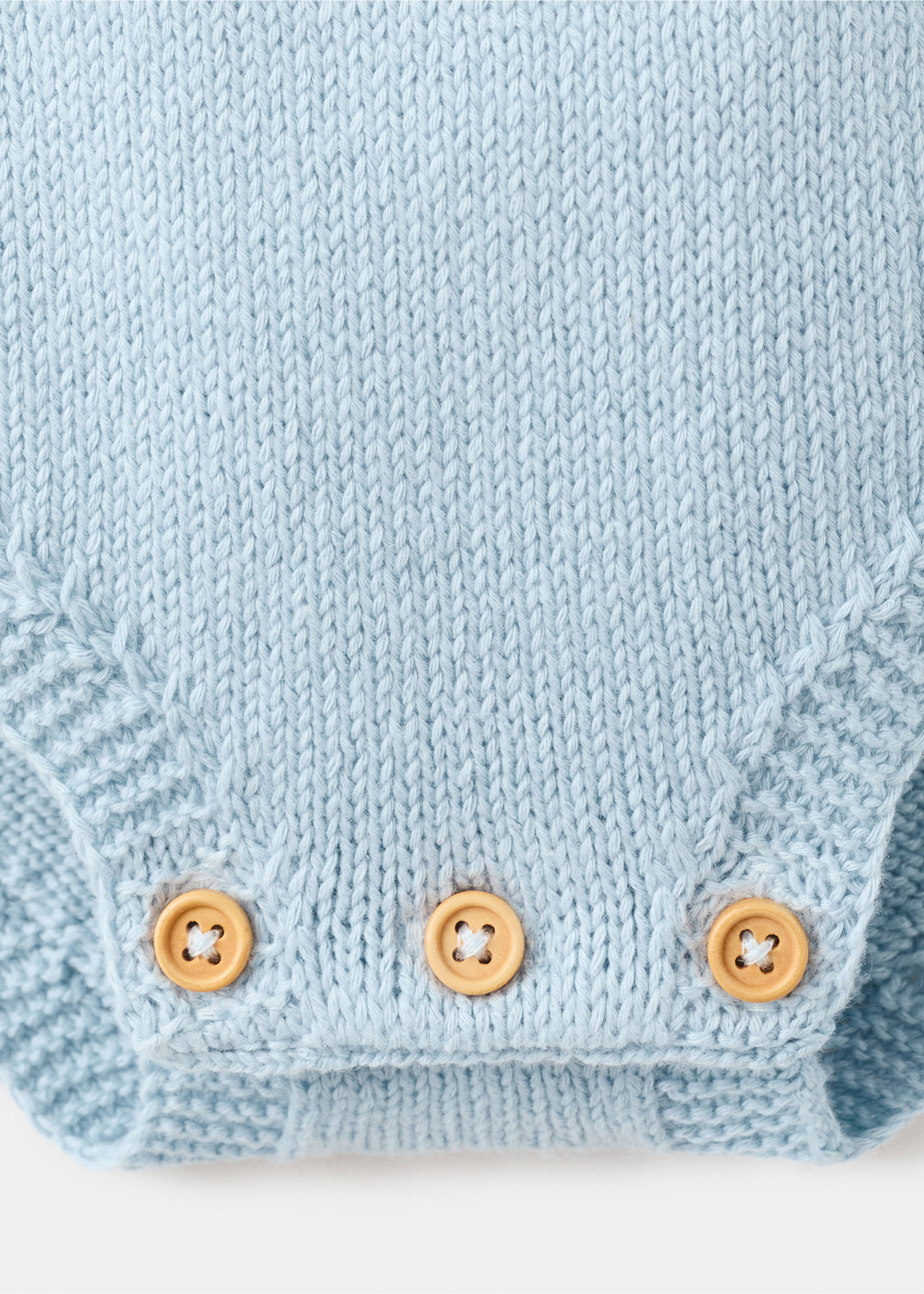 Pelele punto detalles calados - Detalle del artículo 0, Azul celeste. Ref: 27036723-00.