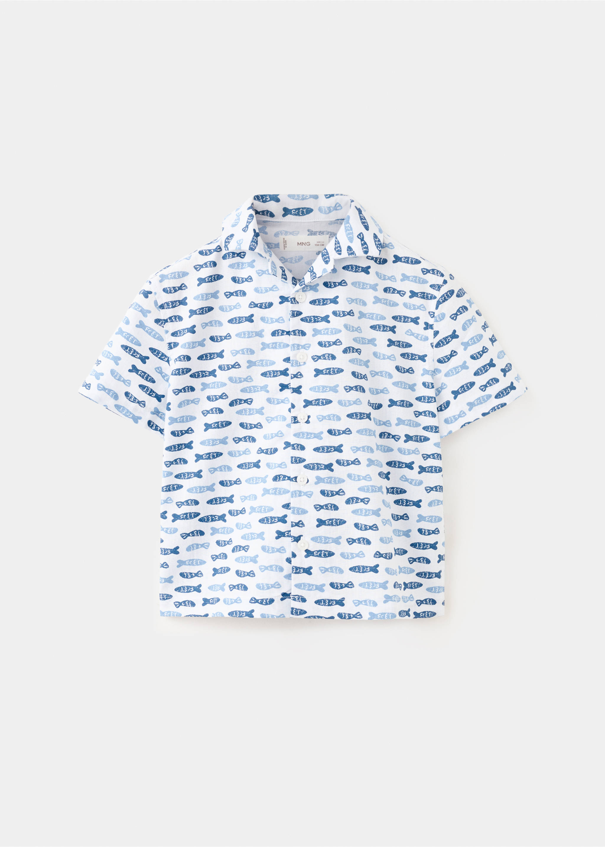 Camisa manga corta estampada - Artículo sin modelo, Azul celeste. Ref: 27036728-00.