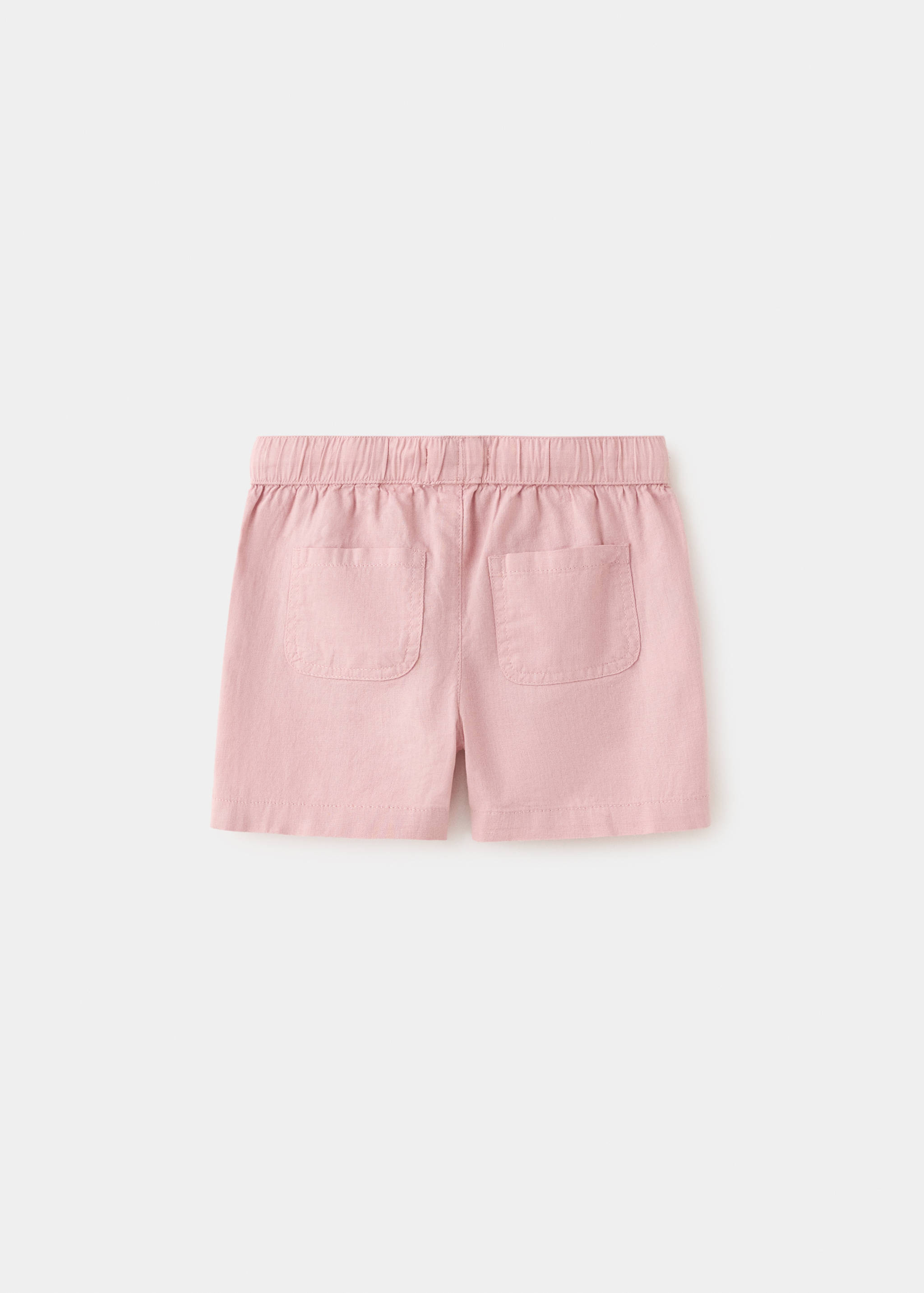 Linen-blend bermuda shorts with drawstring - Reverse of the article
