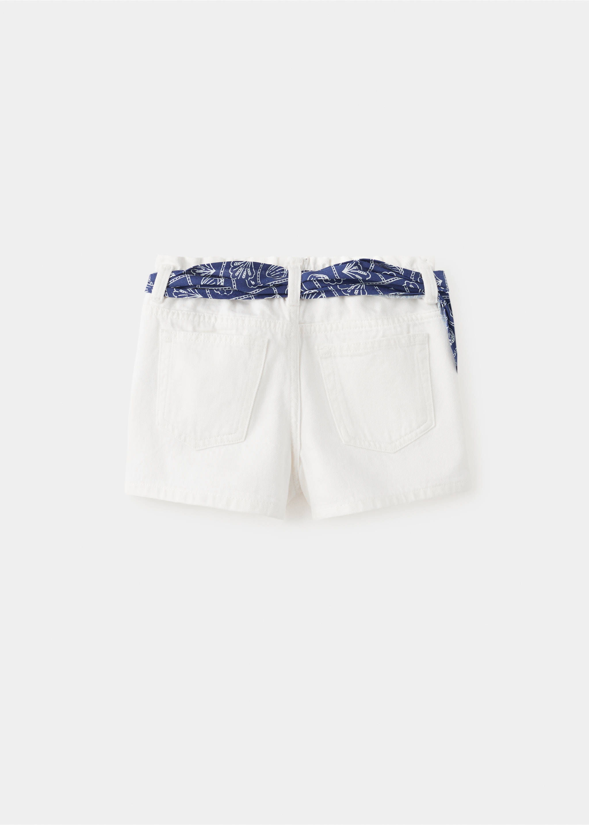 Шорты с многофункциональным декоративным платком - Обратная сторона изделия, Белый. Ref: 27036732-00.