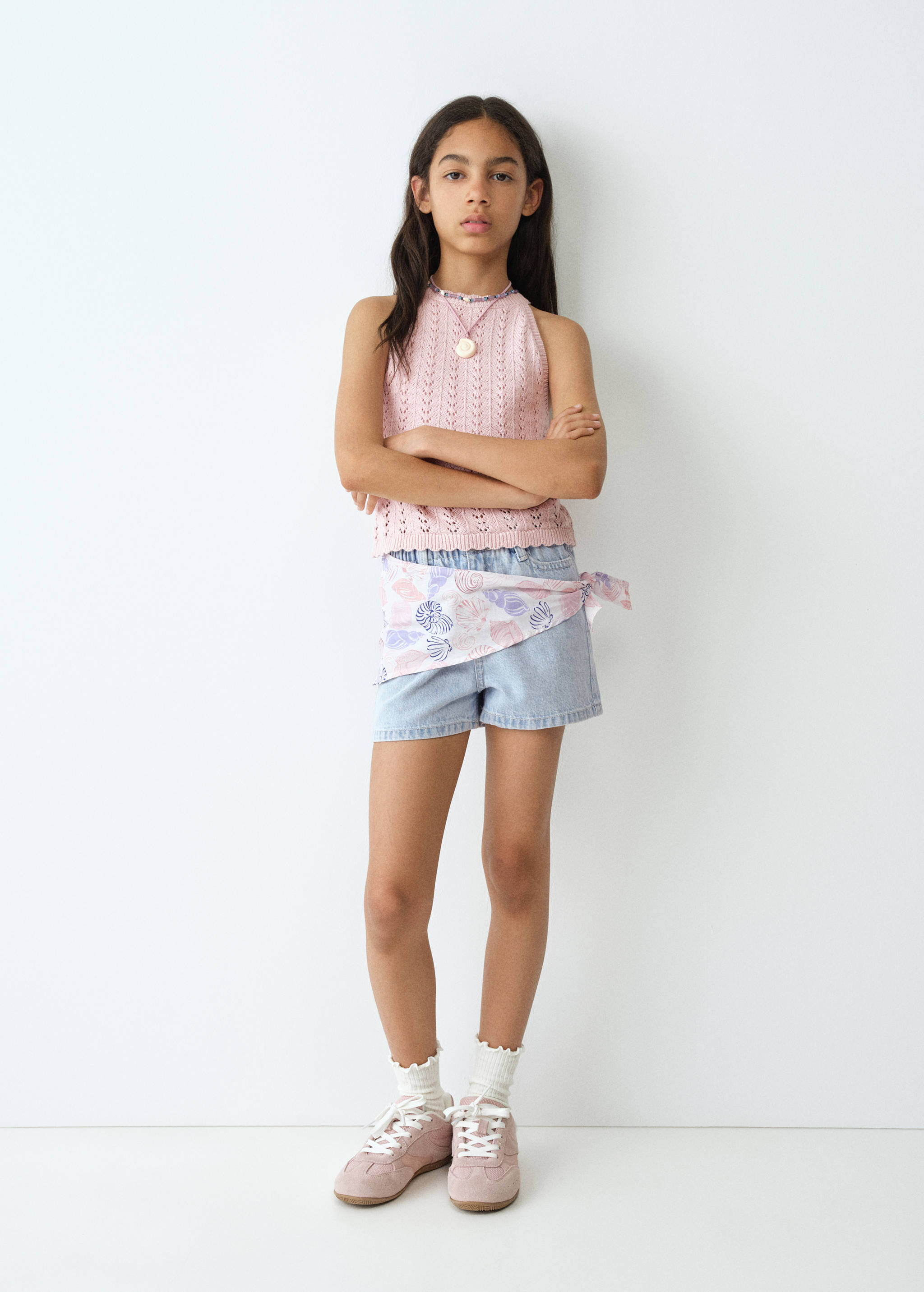 Scarf detail multi-position shorts - General plane