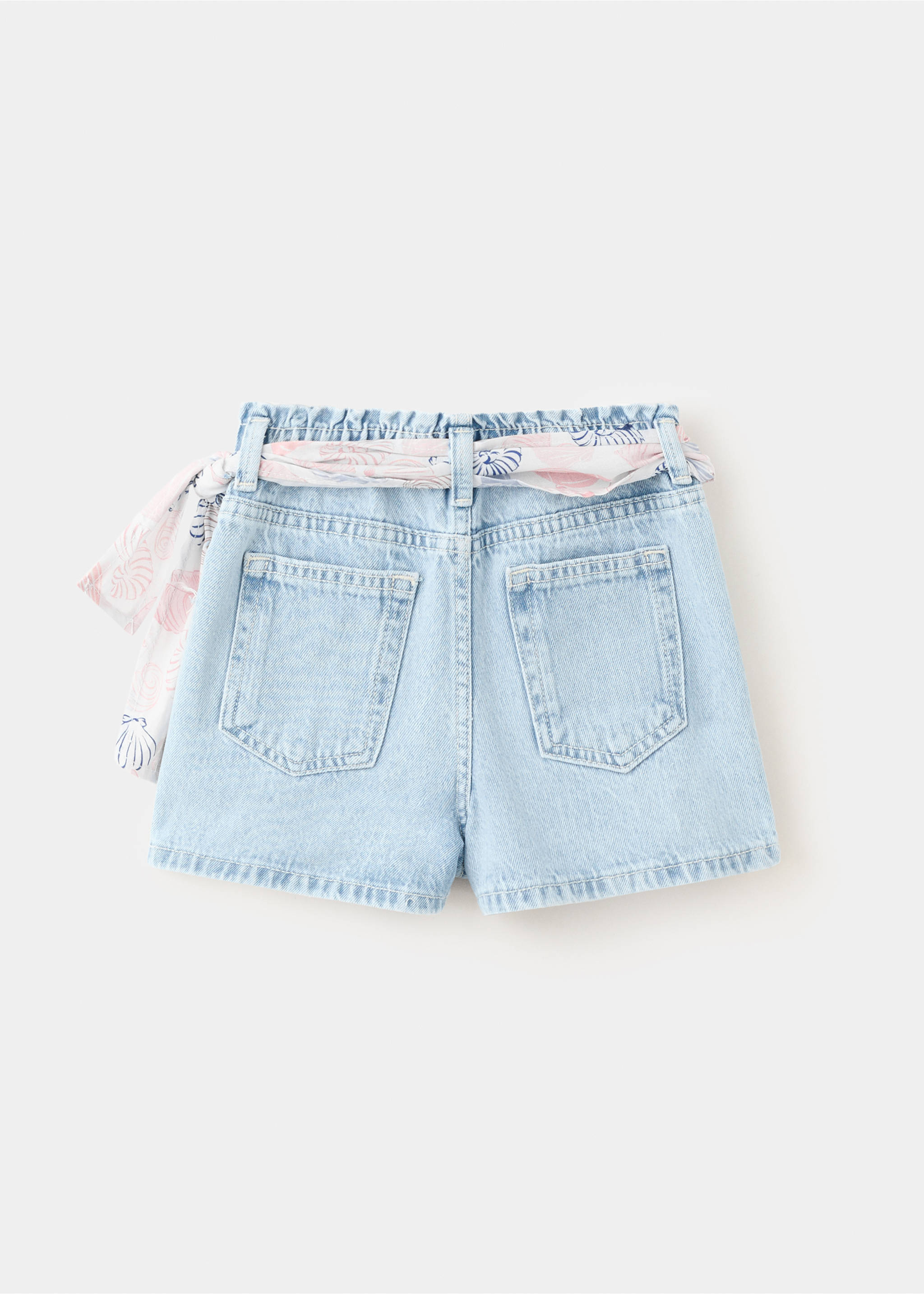 Scarf detail multi-position shorts - Reverse of the article, Light Blue. Ref: 27036732-00.