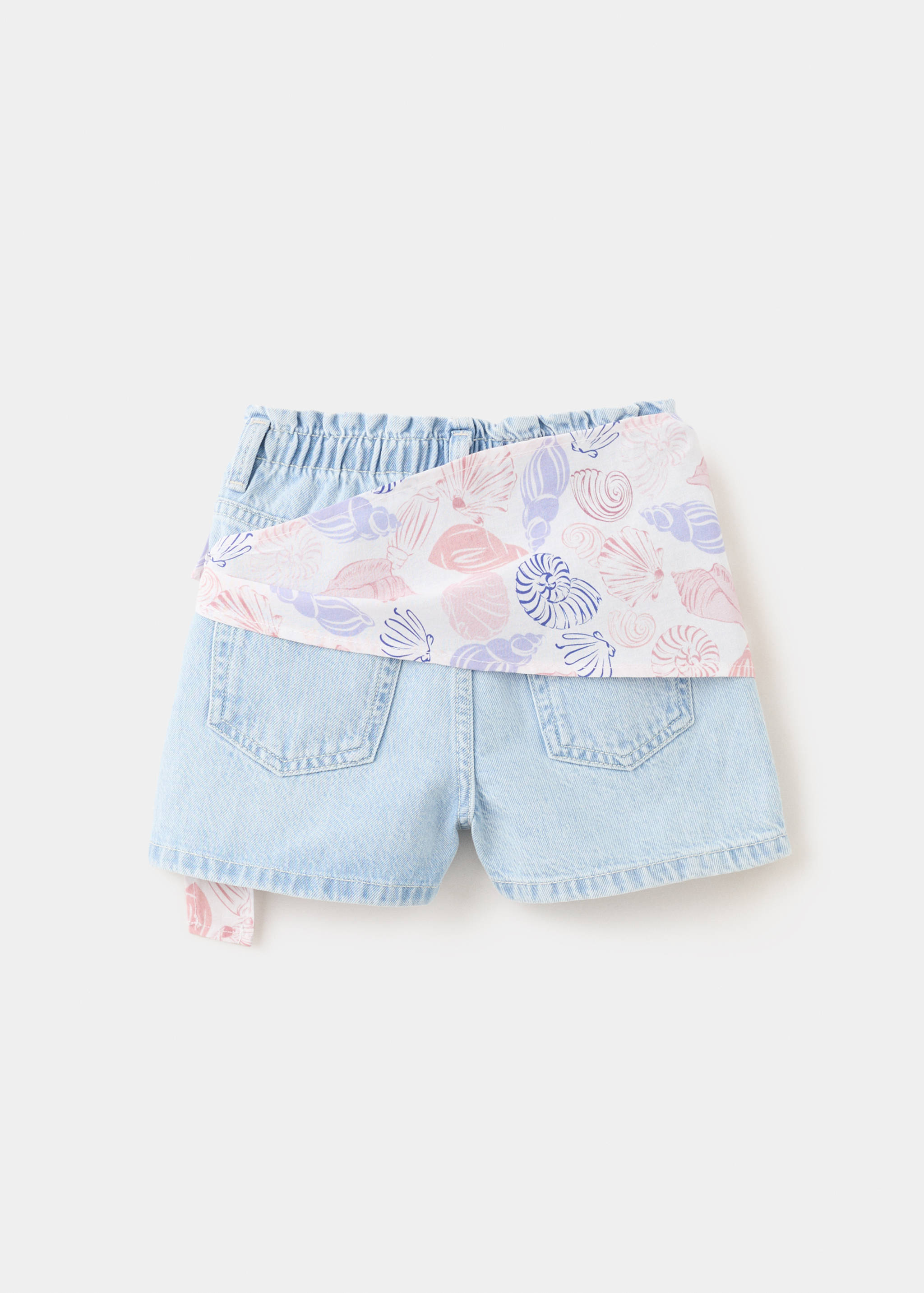 Шорты с многофункциональным декоративным платком - Обратная сторона изделия