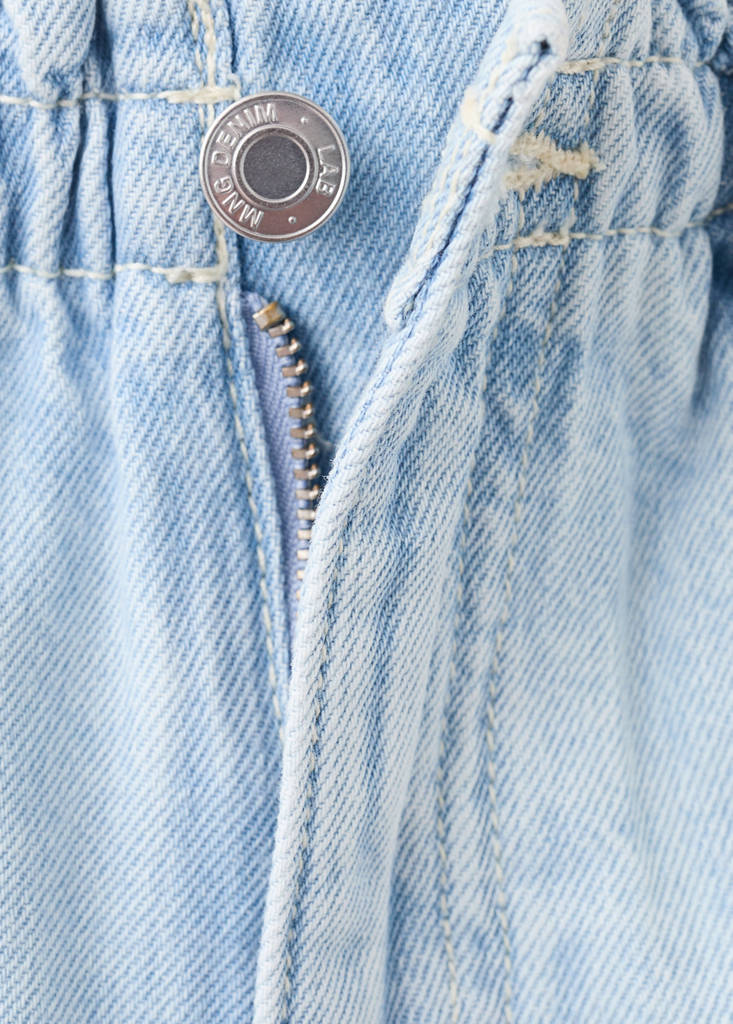 Scarf detail multi-position shorts — Light Blue