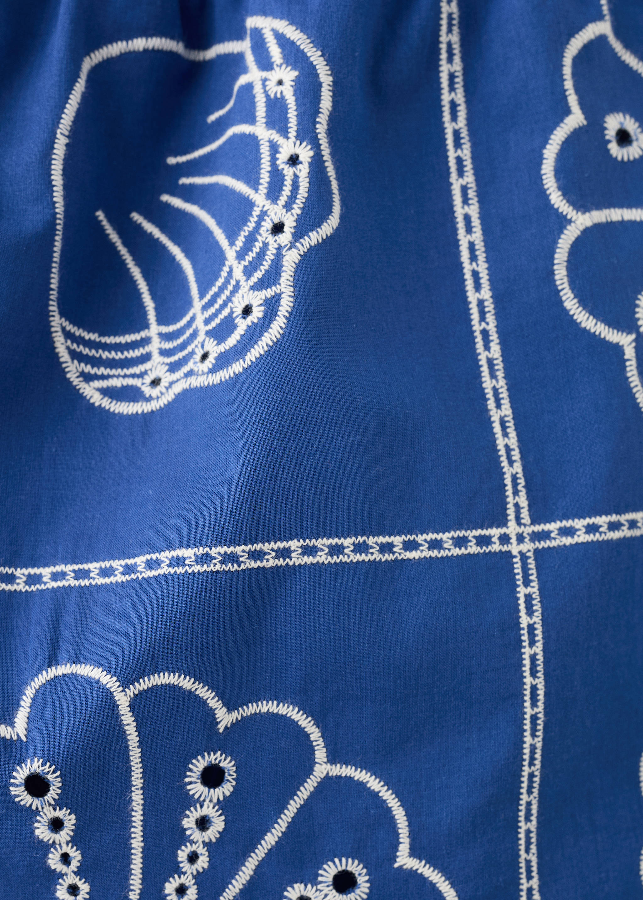 Хлопковая блузка с вышивкой - Деталь изделия 8