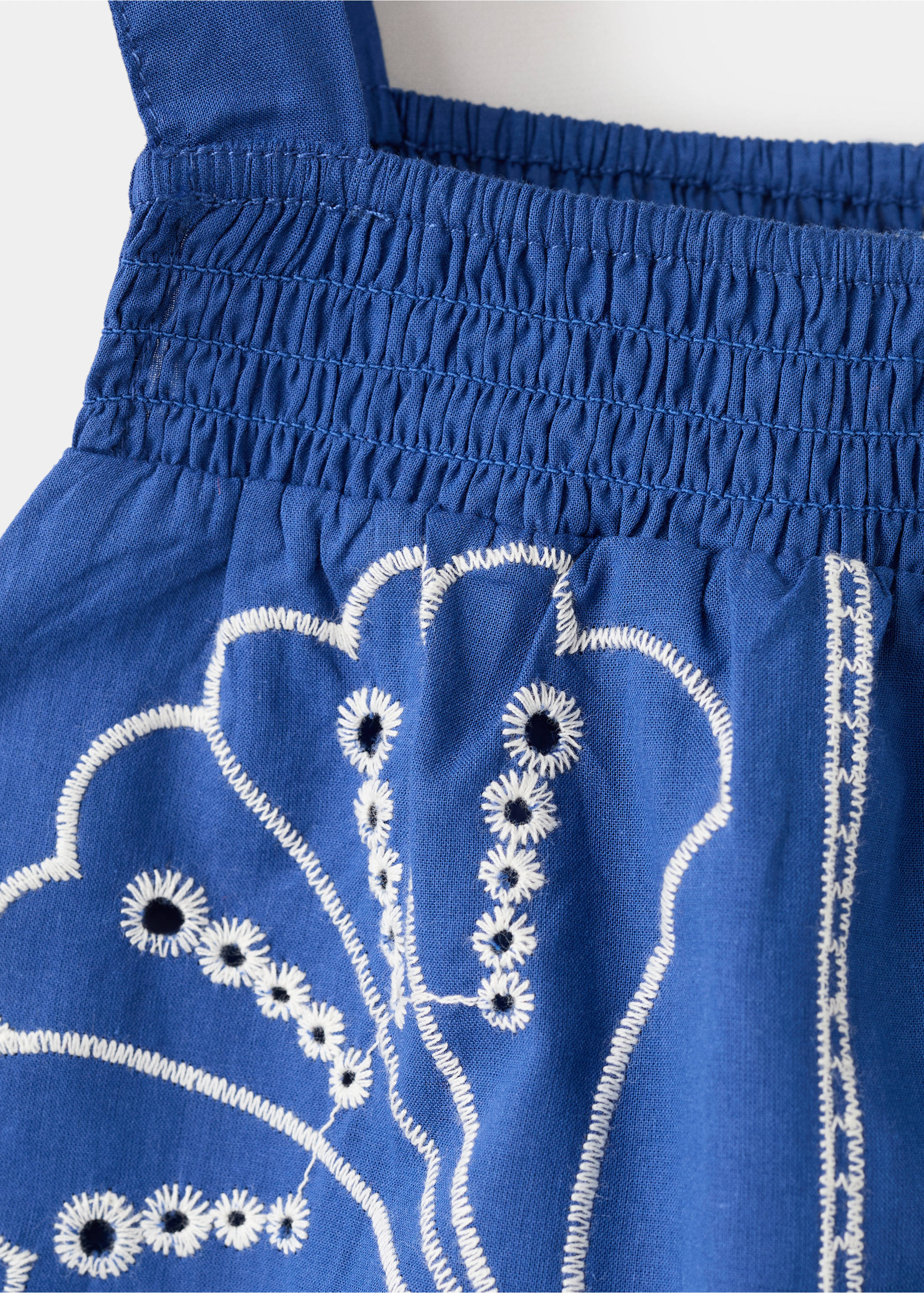 Blouse coton broderies - Détail de l'article 0, Bleu électrique. Ref: 27036733-00.