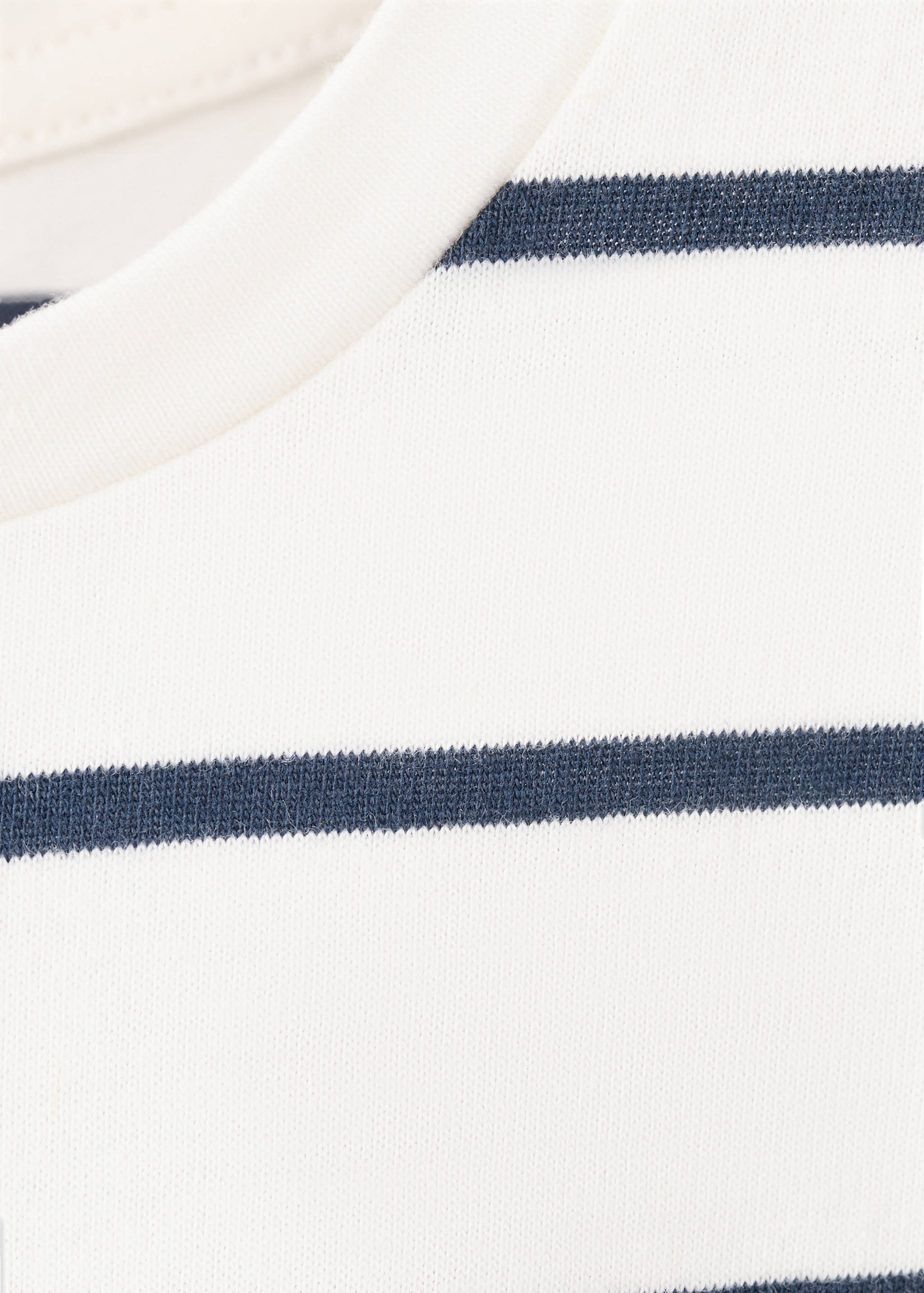 Striped cotton off-the-shoulder T-shirt - Details of the article 8