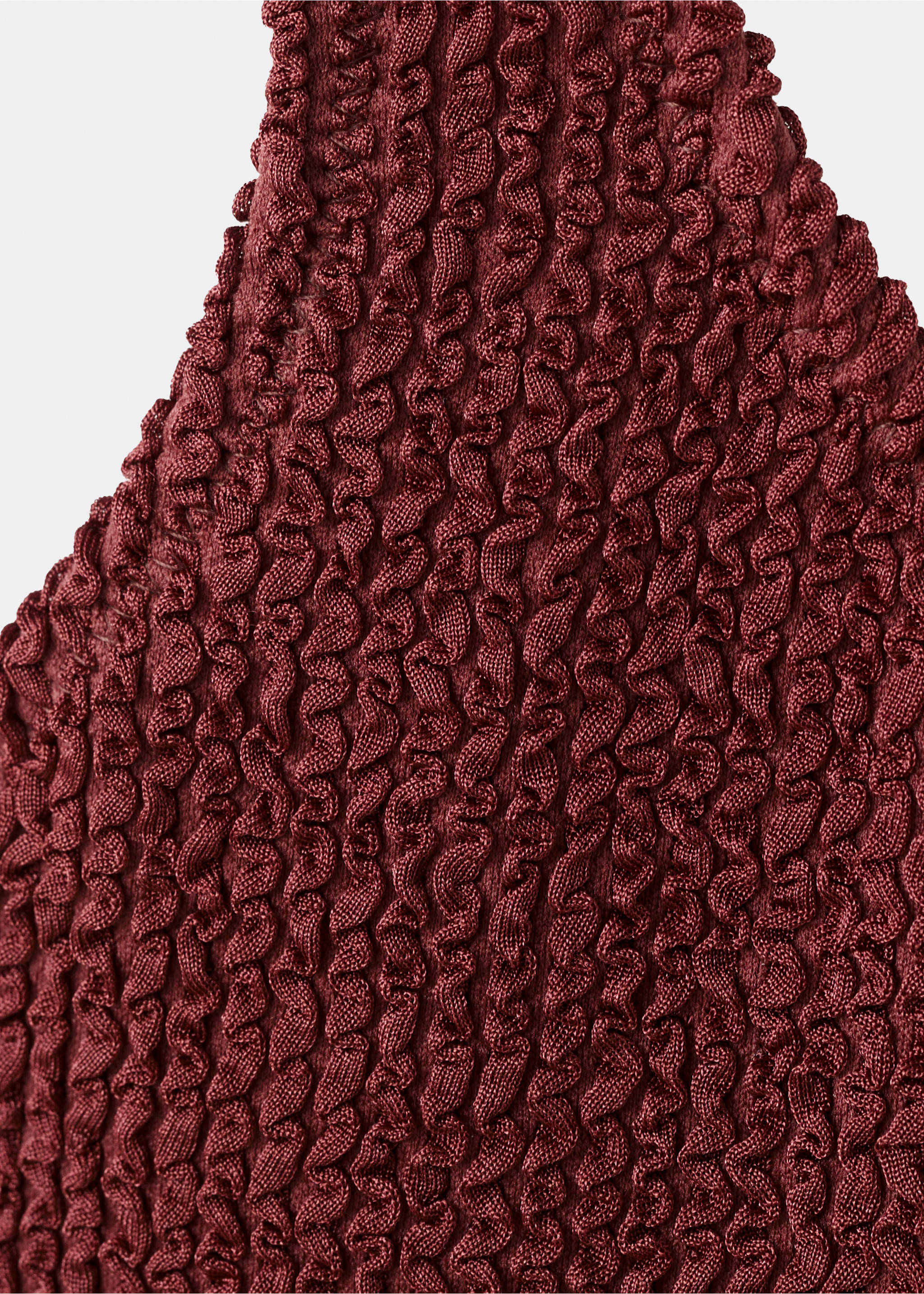 Textured swimsuit - Details of the article 8, Russet. Ref: 27036737-00.